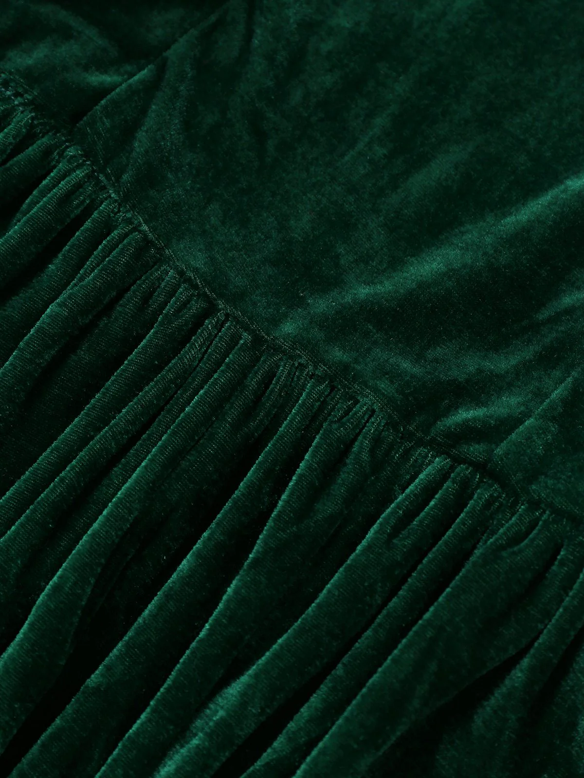 Green 1930s Christmas Mrs. Santa Claus Velvet Dress with Cape - Image 6