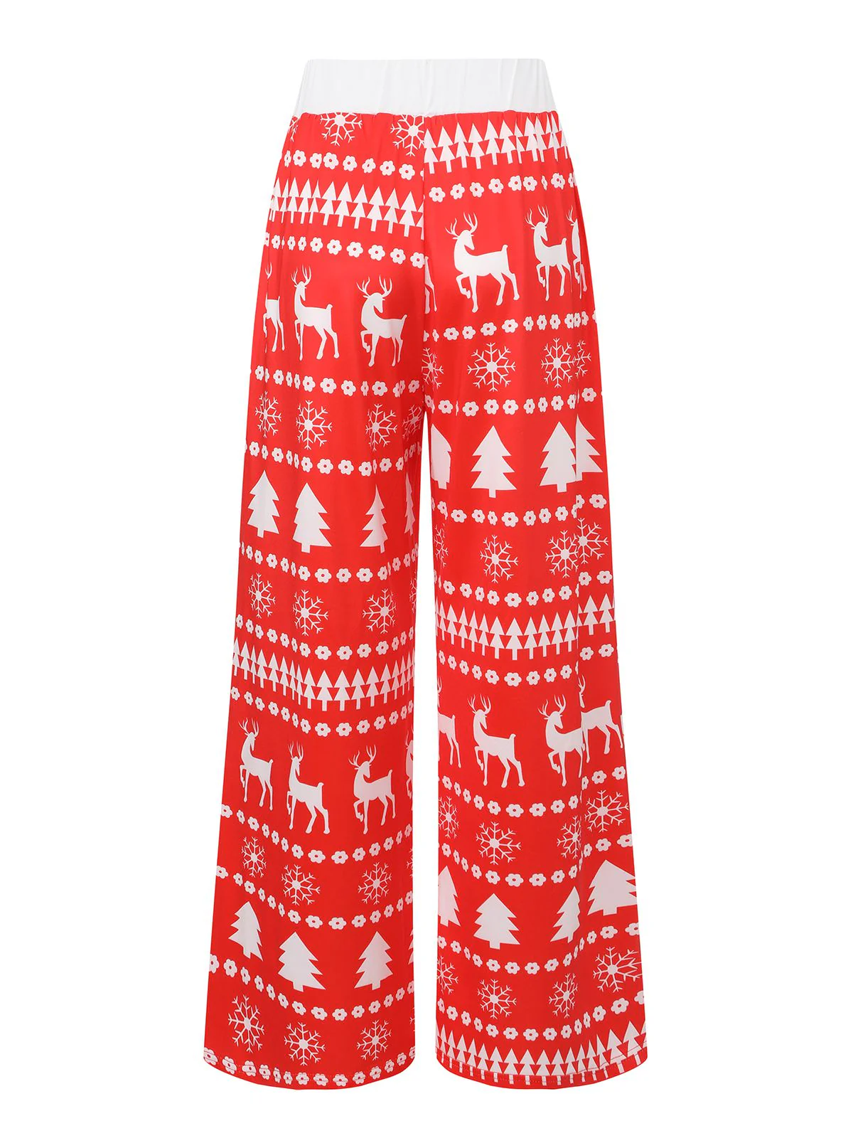 Red 1930s Christmas Tree Reindeer Pants - Image 3