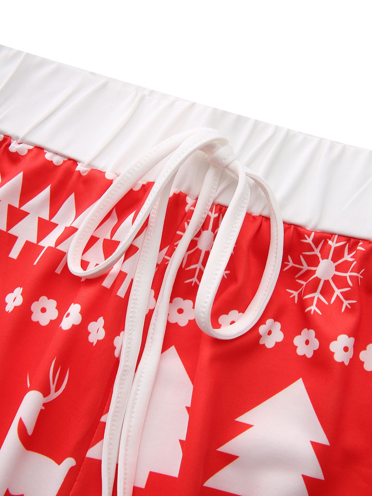 Red 1930s Christmas Tree Reindeer Pants - Image 4
