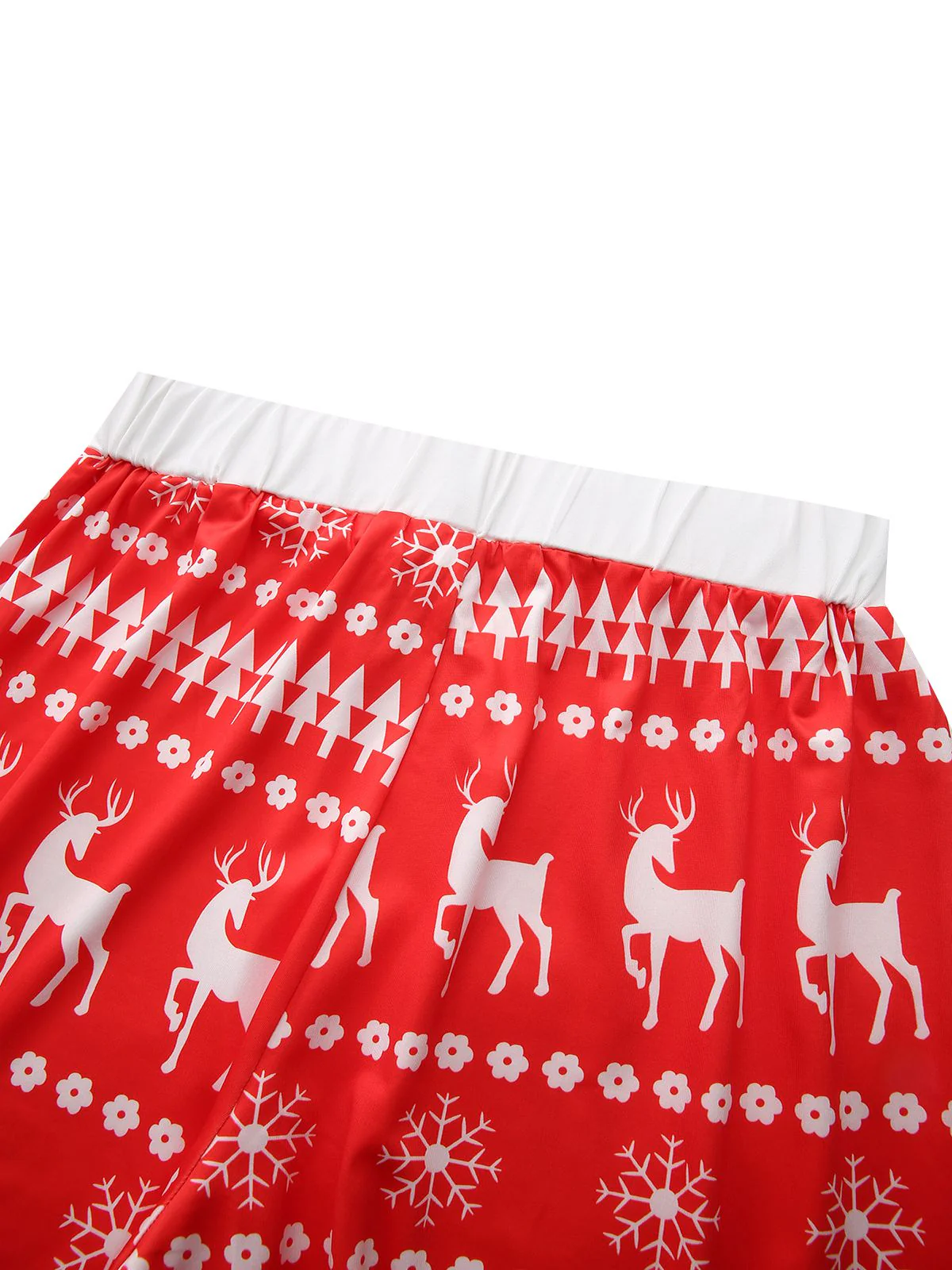 Red 1930s Christmas Tree Reindeer Pants - Image 7