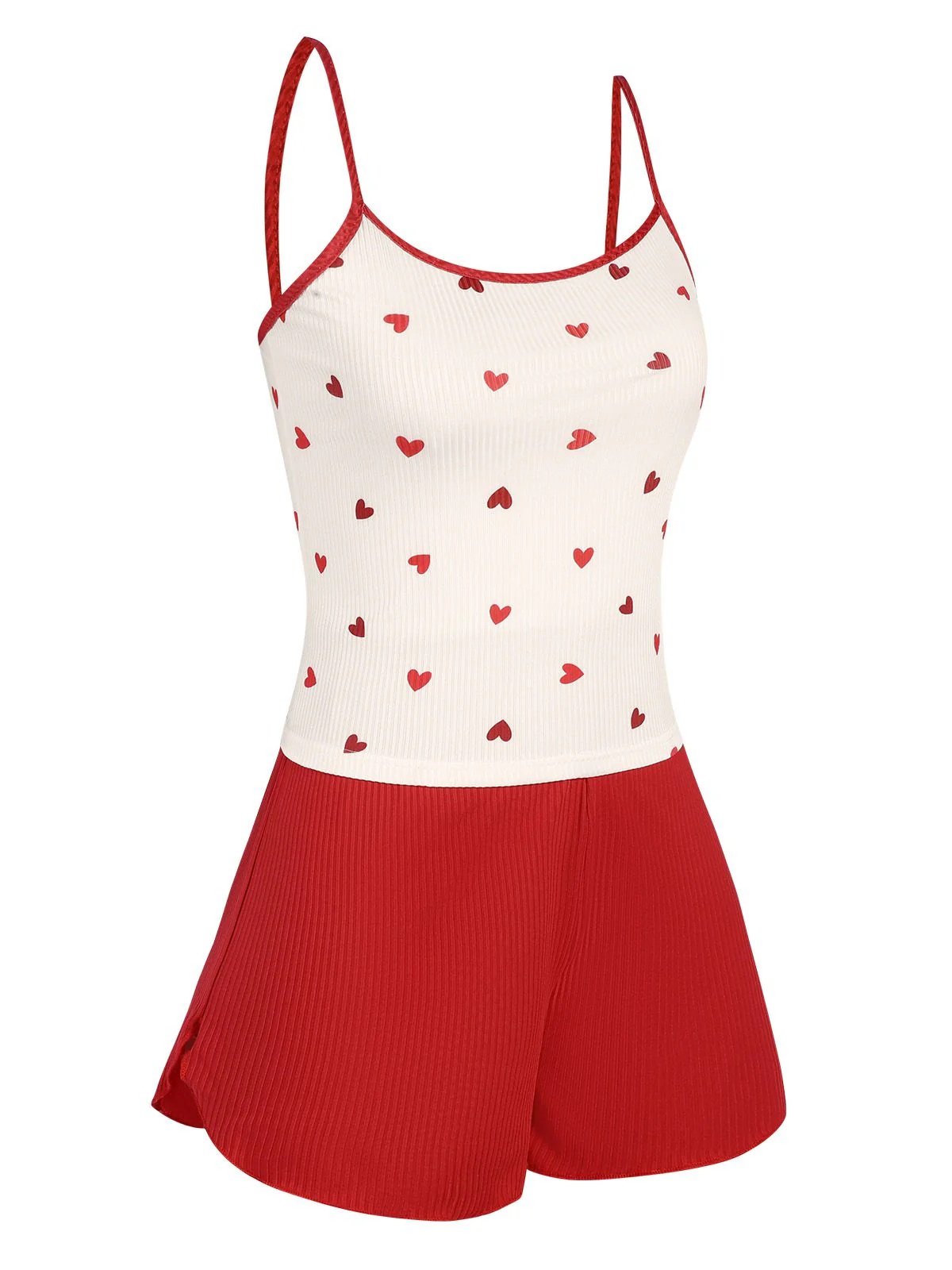 Red 1930s Heart Pajama Set - Image 2
