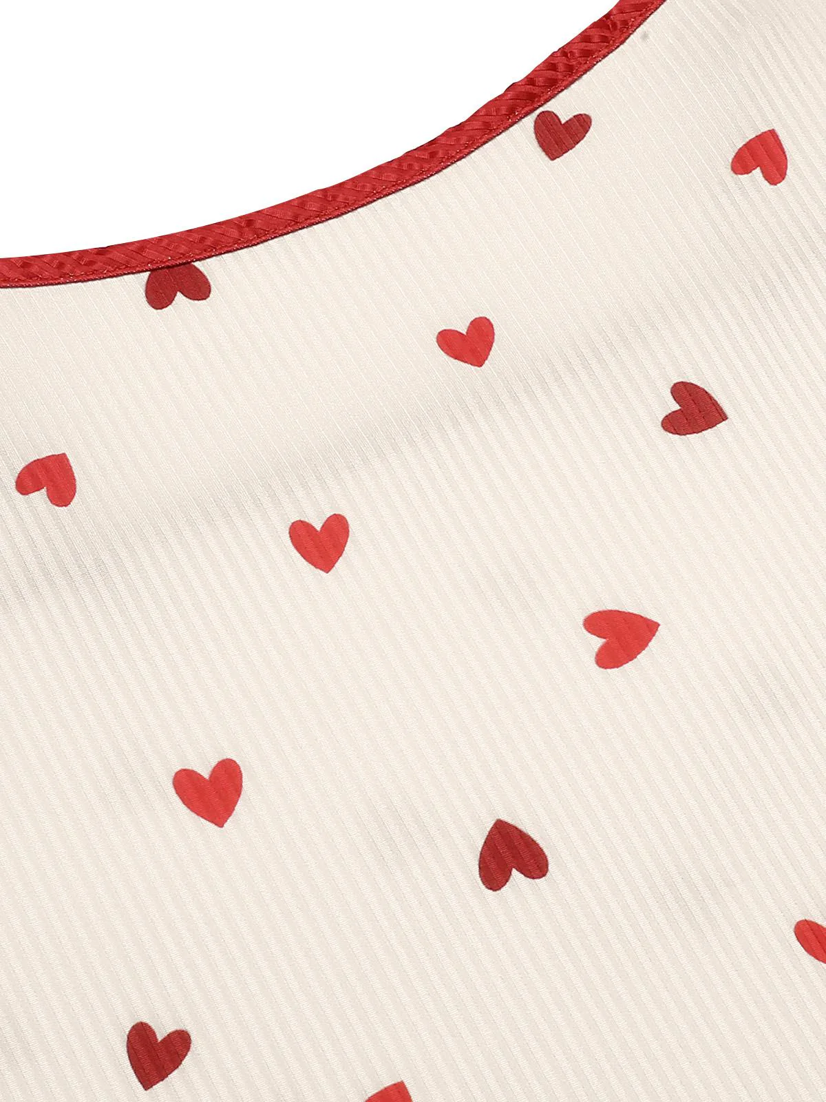 Red 1930s Heart Pajama Set - Image 4