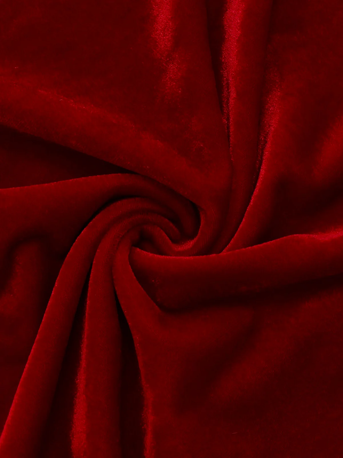 Red 1930s Mrs. Claus Costume Velvet Dress Set - Image 7
