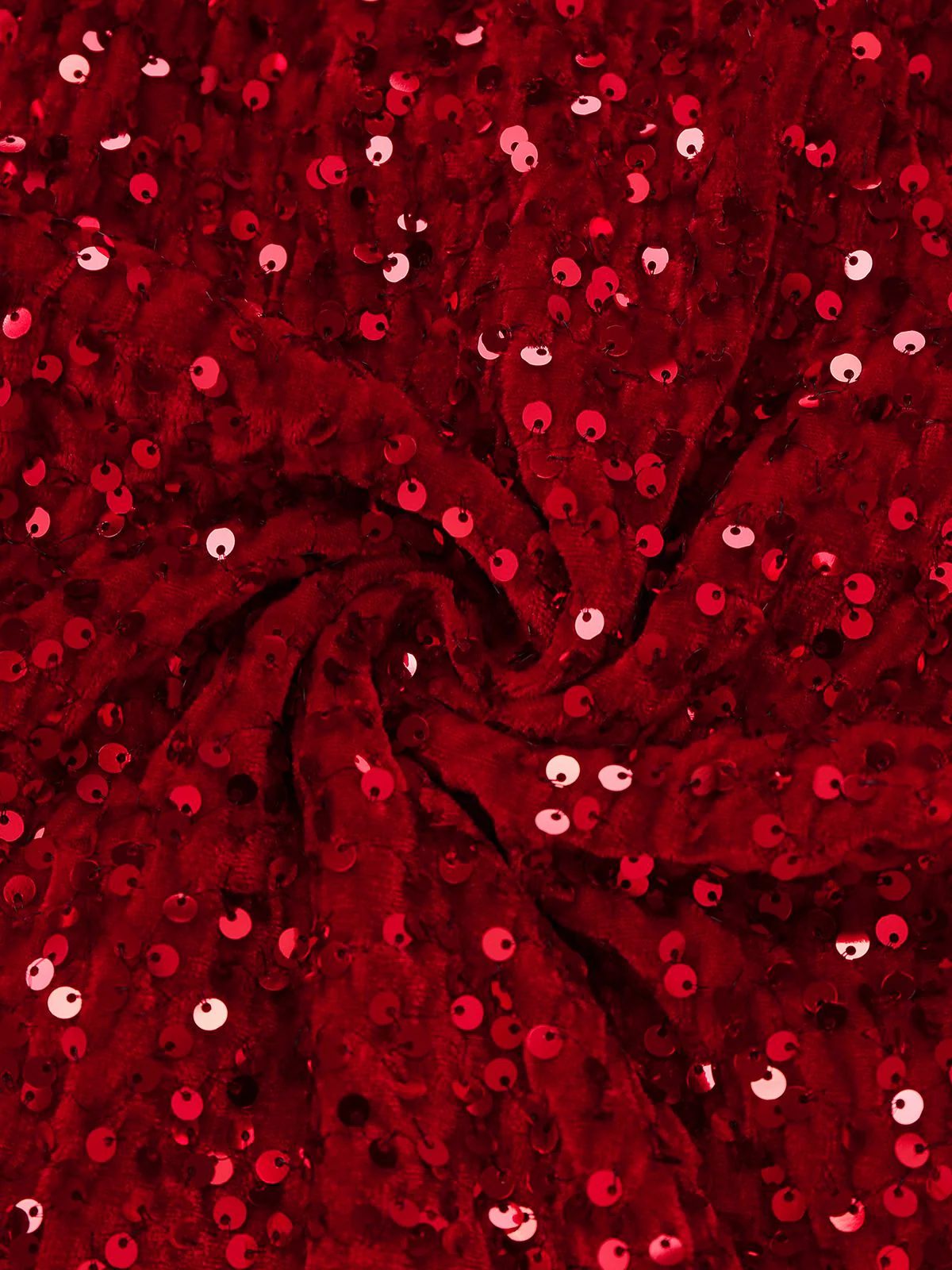 Red 1930s Sequined One-Shoulder Slit Bodycon Dress - Image 6
