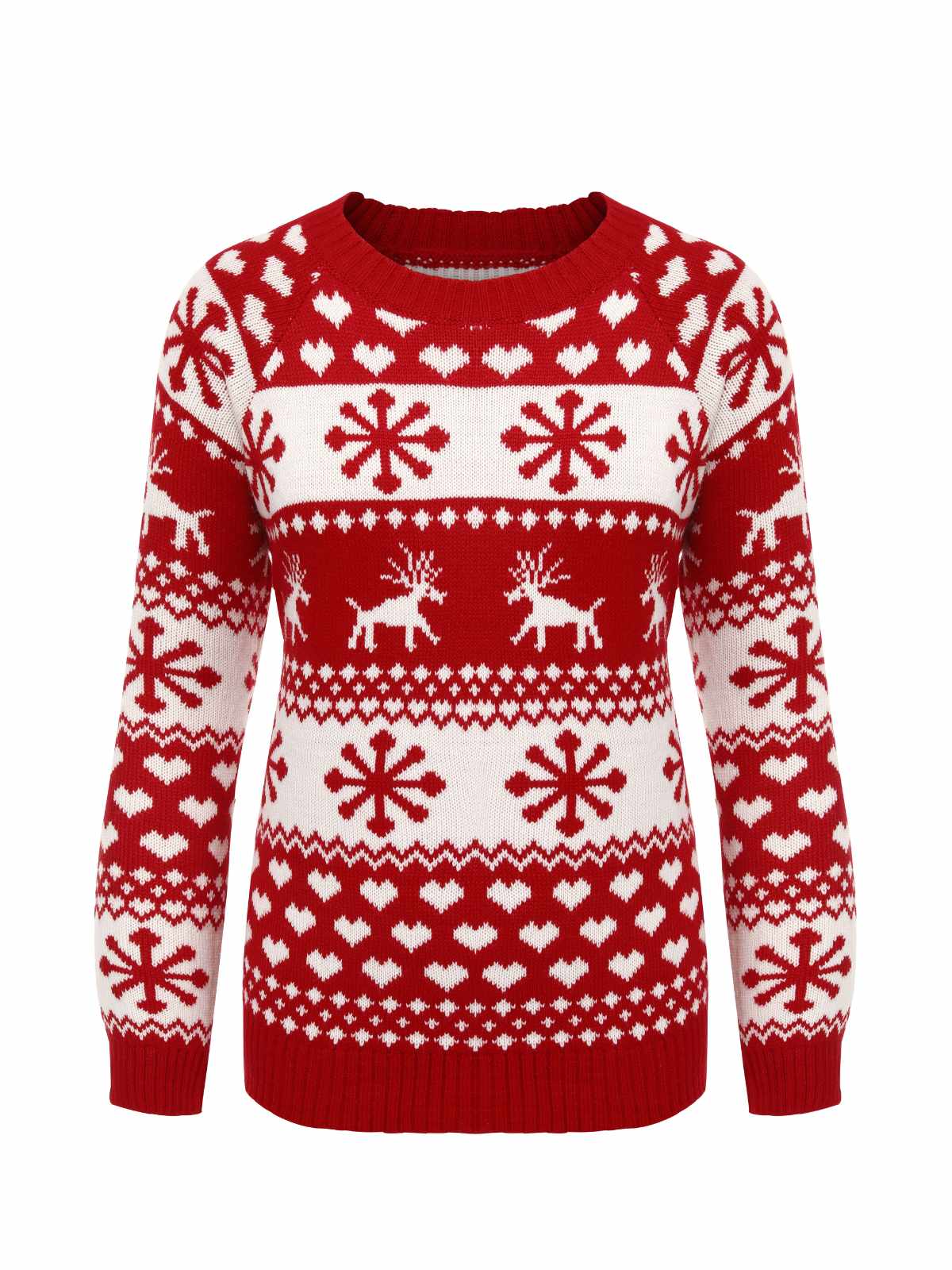 Red 1940s Christmas Knitted Sweater - Image 5