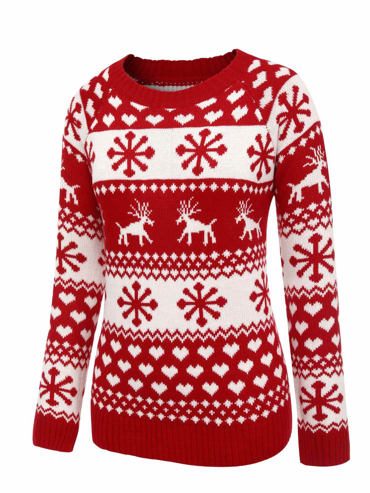 Red 1940s Christmas Knitted Sweater - Image 6