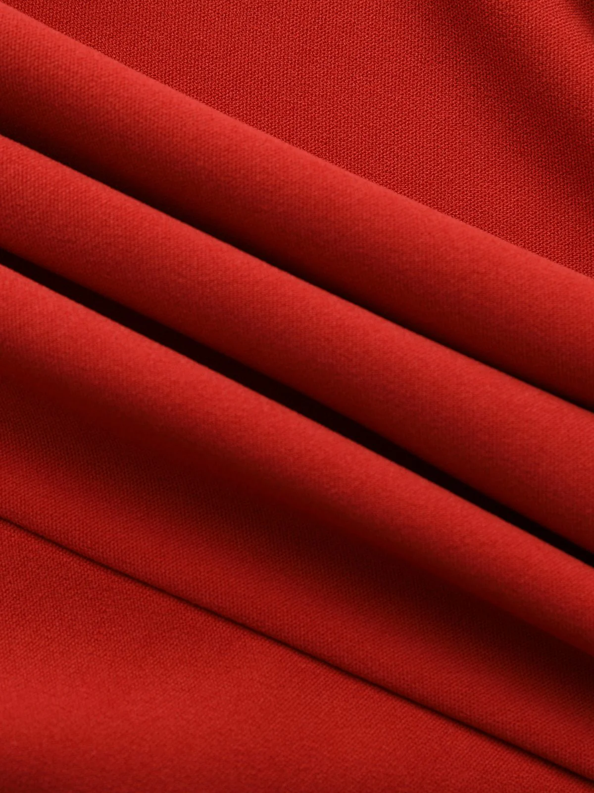 Red 1940s Diagonal Button Stand Collar Coat - Image 15