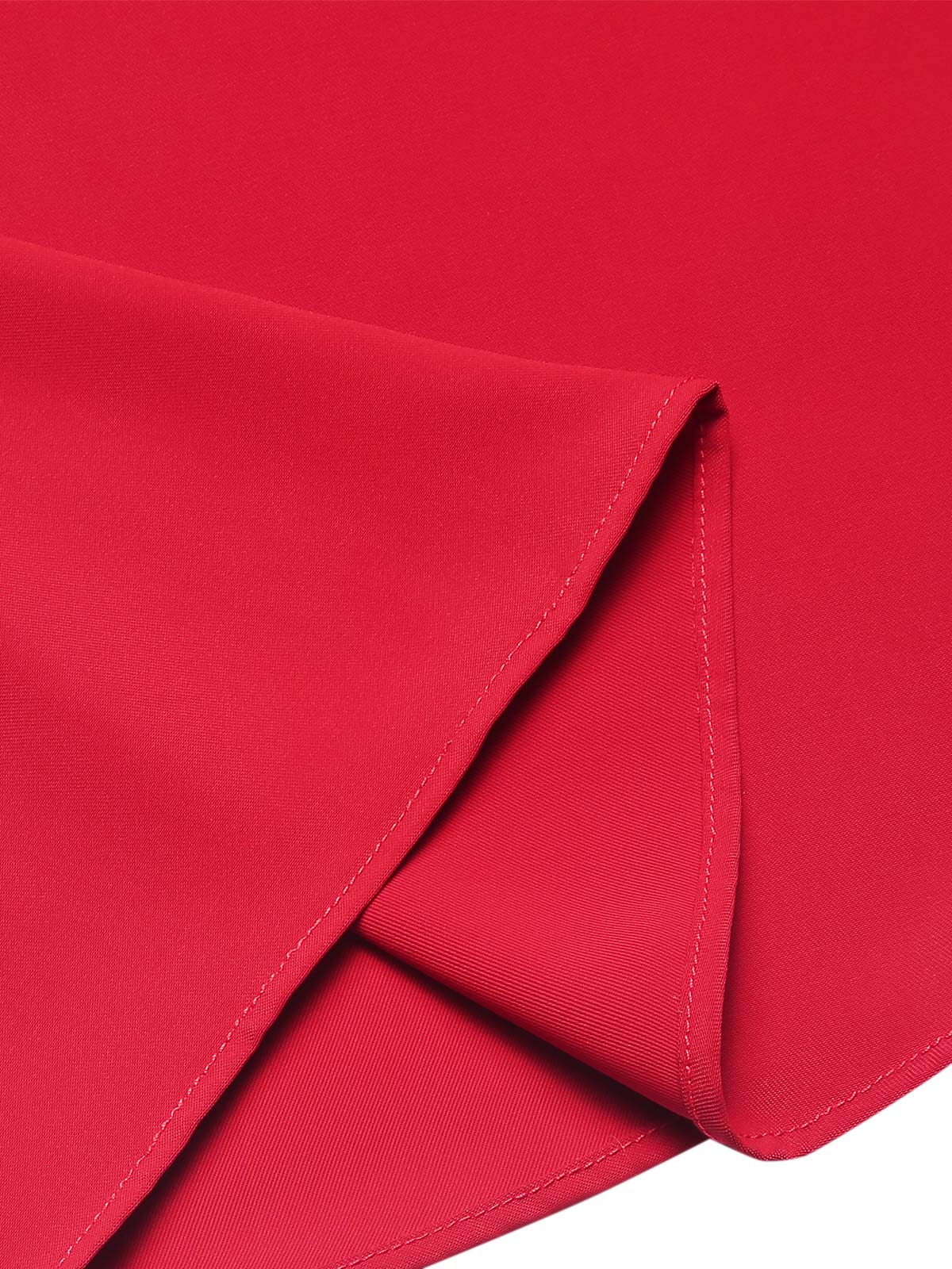 Red 1940s Solid Layered Suspender Skirt - Image 7