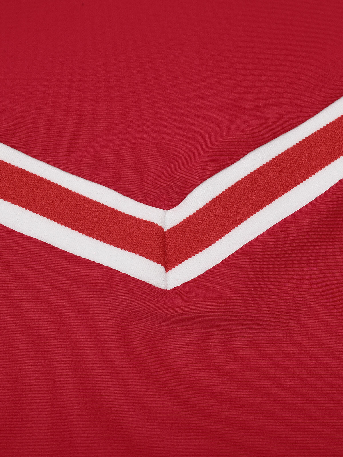 Red 1940s Solid Patchwork V-Neck Swimsuit - Image 5