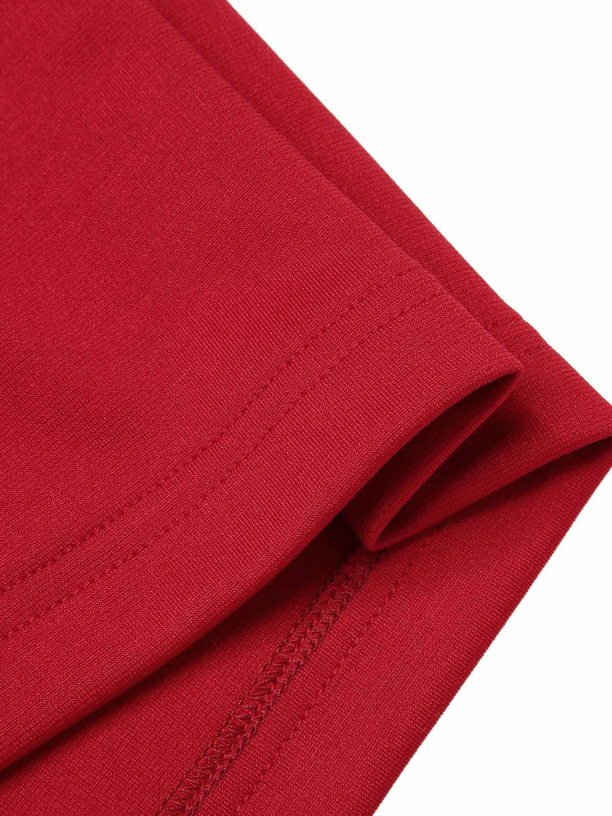 Red 1940s Solid Sleeveless Lapel Top - Image 6
