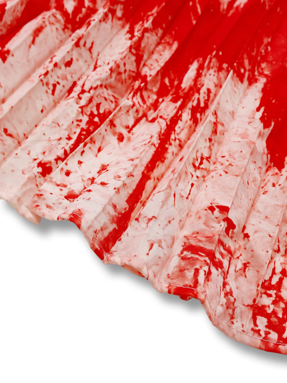 Red 1950s Blood Print Halloween Horror Dress - Image 5