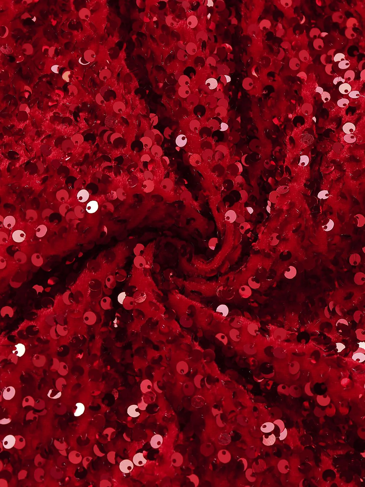 Red 1950s Bow Sequined Raw Hem Dress - Image 5