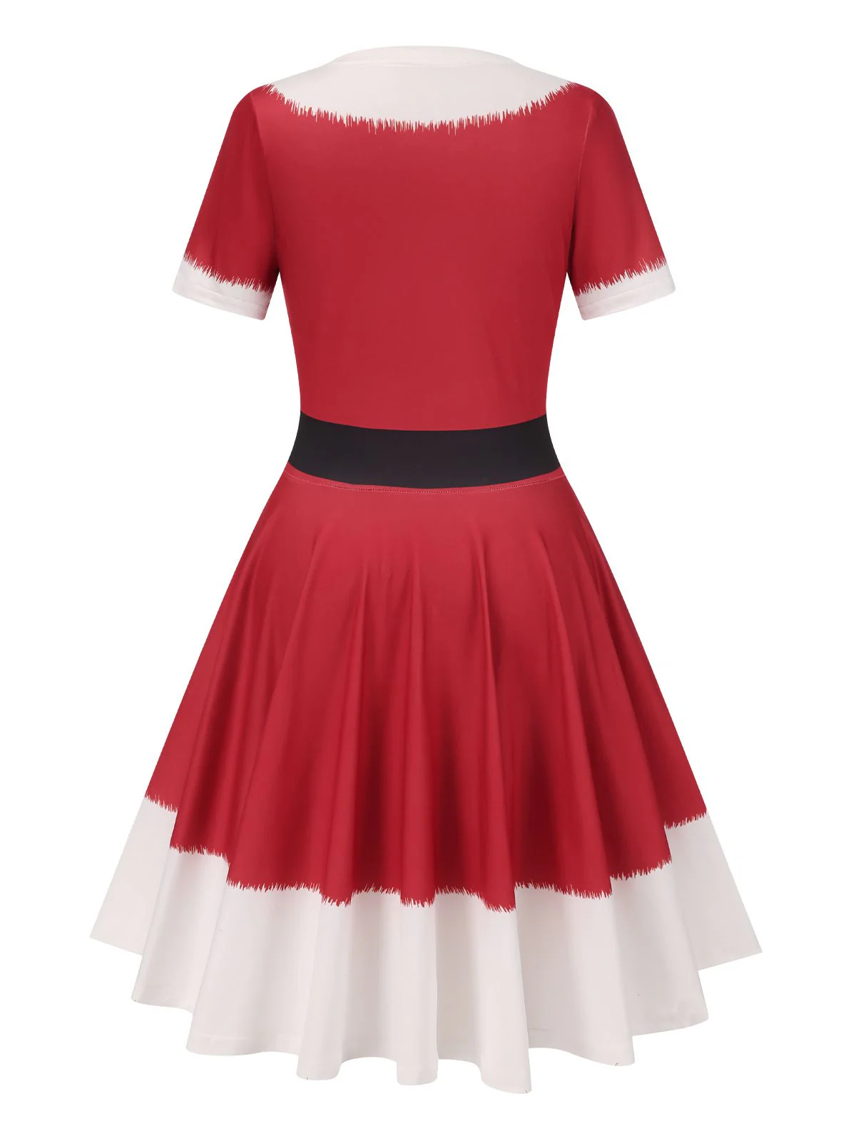 Red 1950s Christmas Candy Cane Dress - Image 4