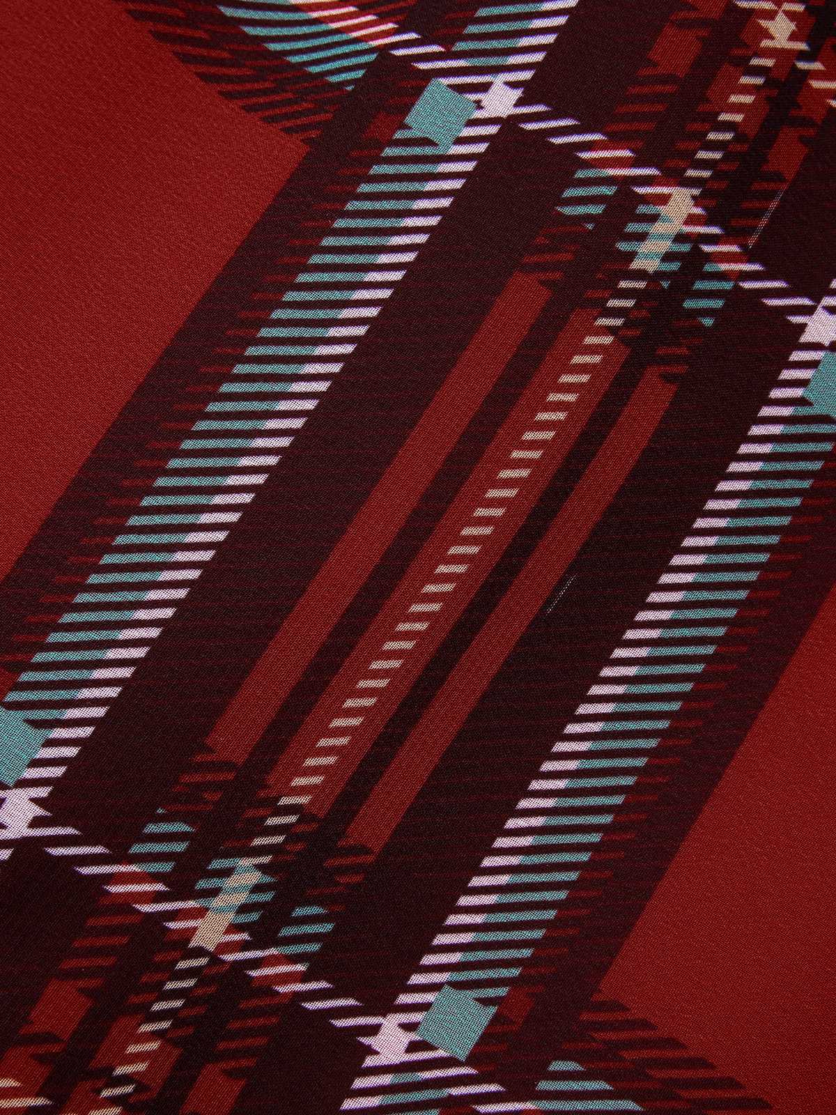 Red 1950s Christmas Plaid Girdle Dress - Image 7