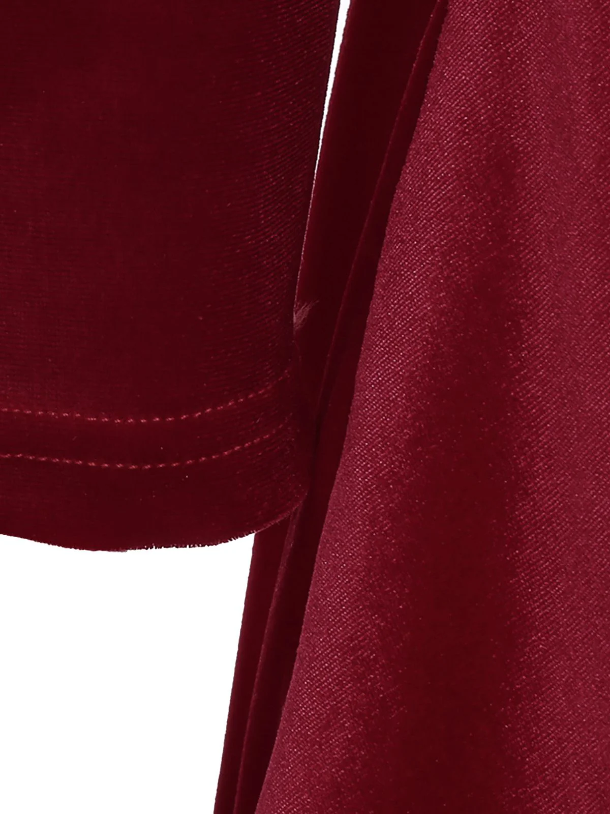 Red 1950s Christmas Velvet Santa Fur Collar Pearl Dress - Image 7