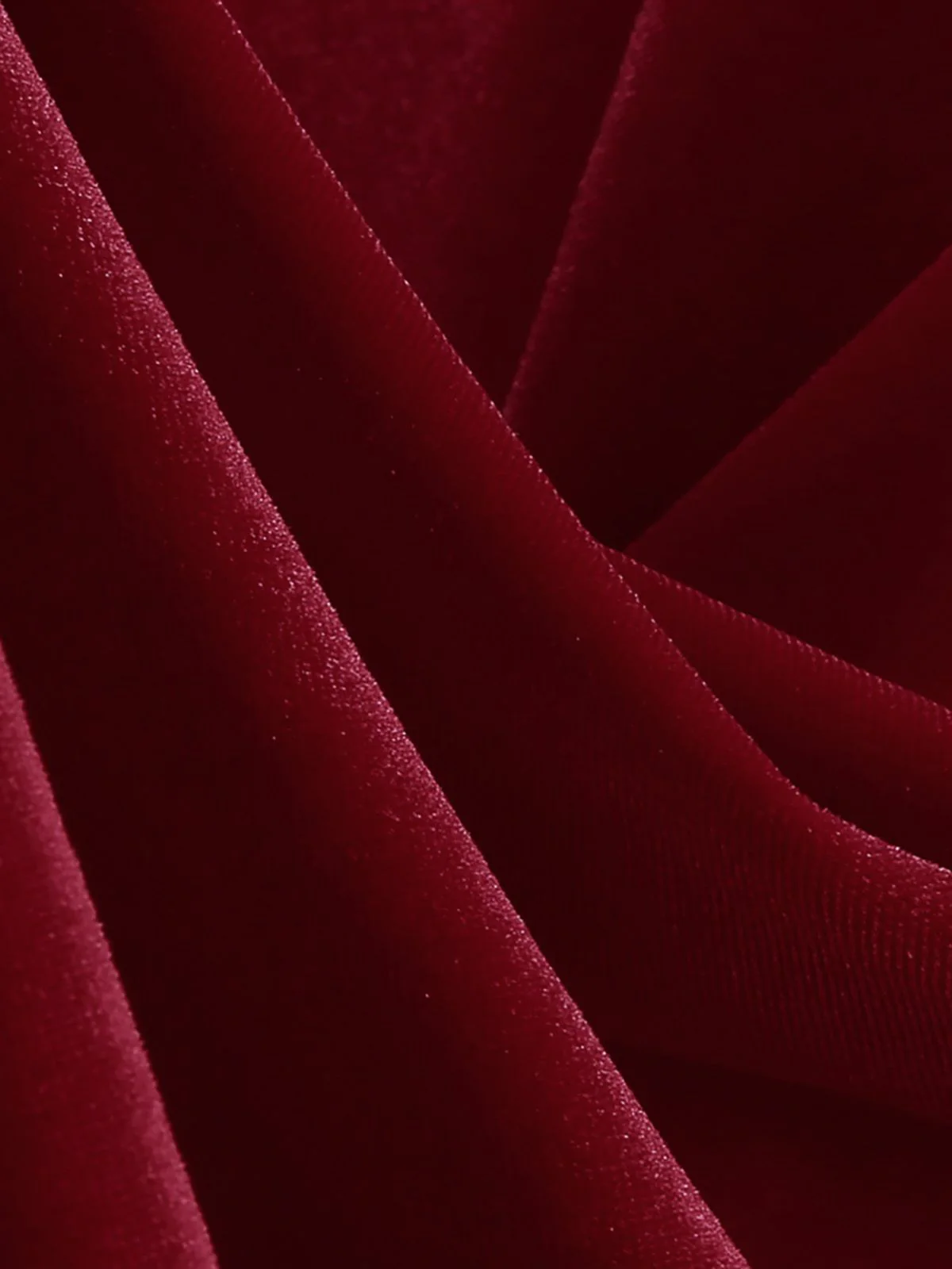 Red 1950s Christmas Velvet Santa Fur Collar Pearl Dress - Image 8