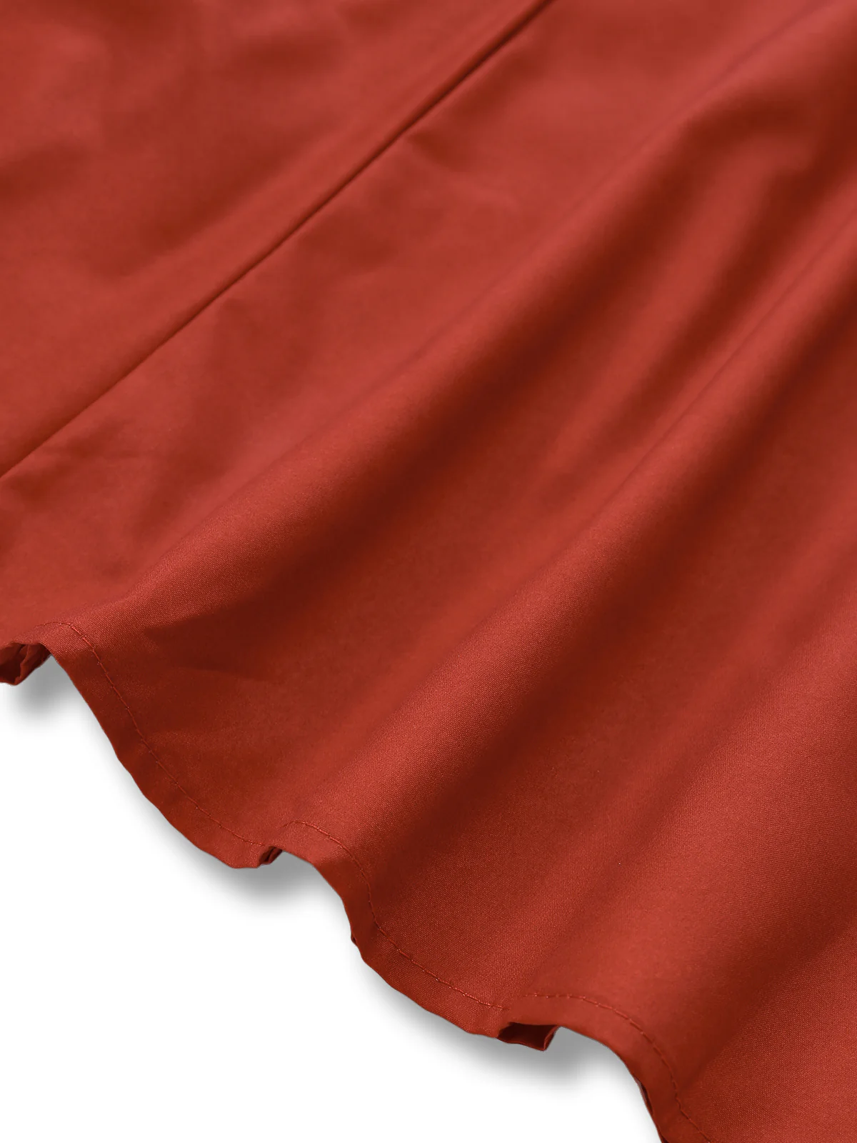Red 1950s Guitar & Notes Lapel Dress - Image 6