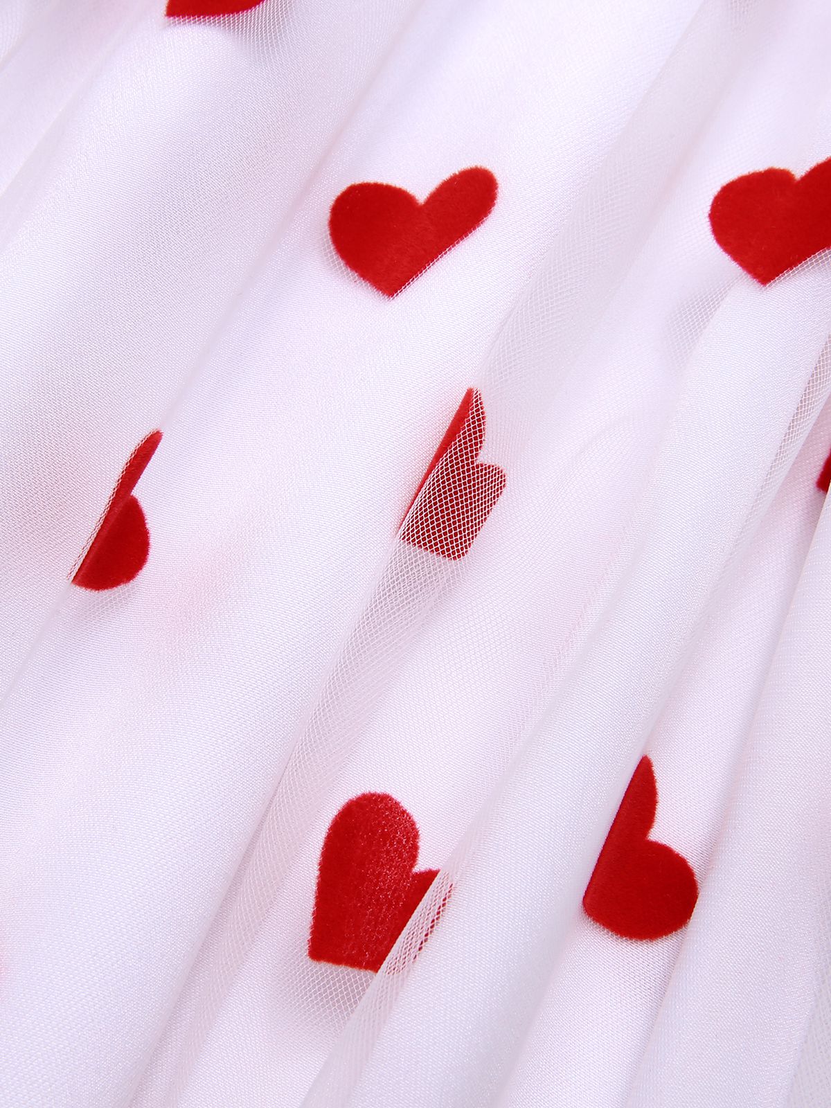 Red 1950s Heart Bow Sleeveless Dress - Image 9