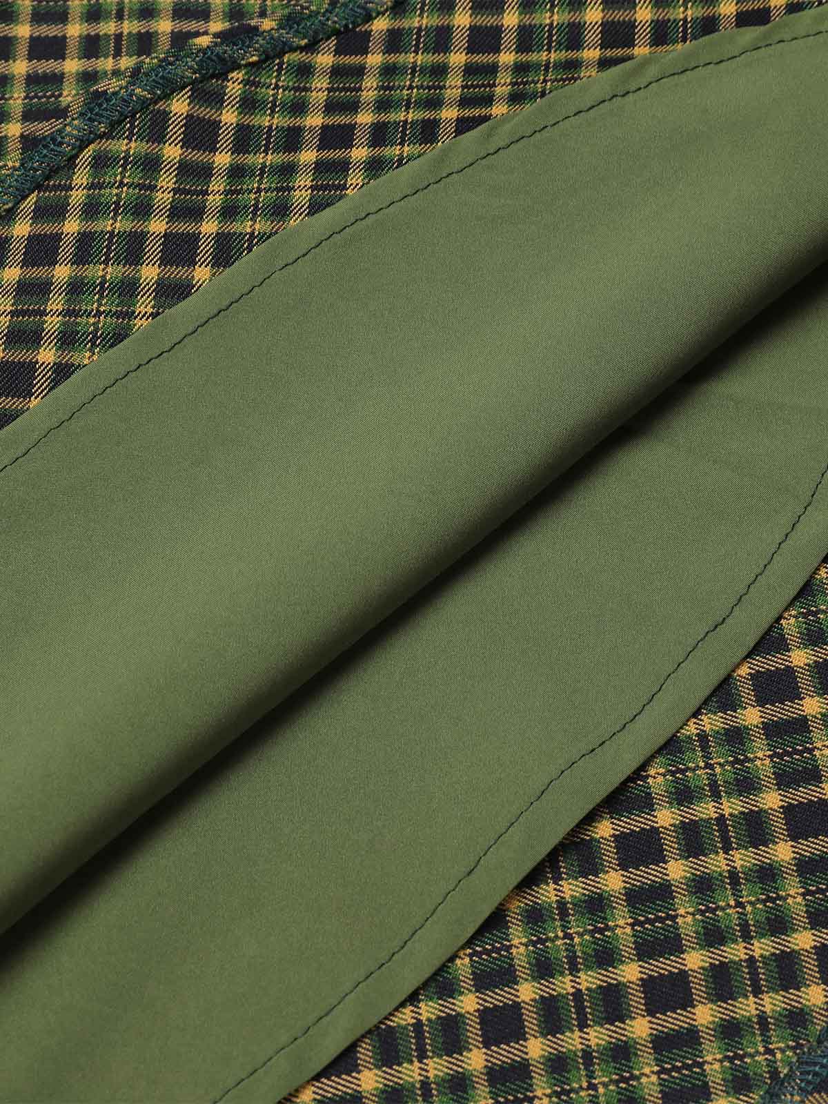 Red 1950s Plaid Knitting Dress - Image 10