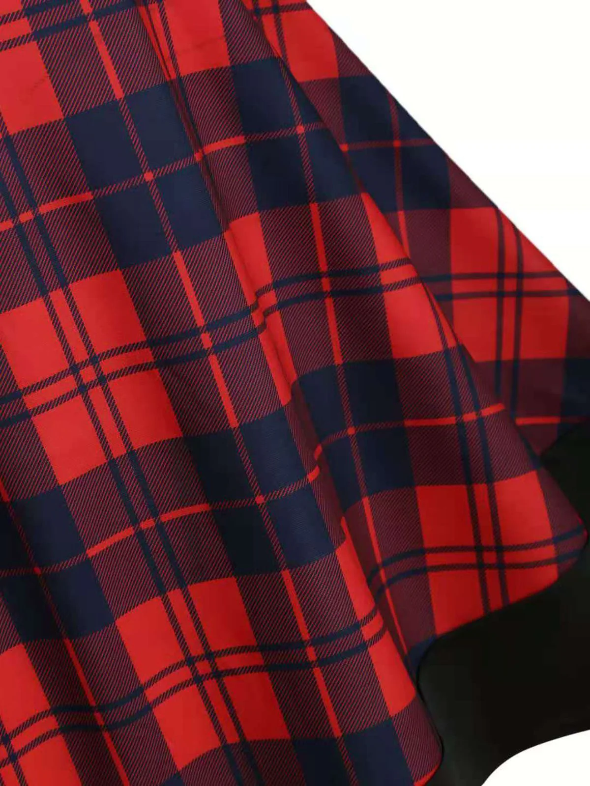 Plaids 1950s Off Shoulder Knitted Dress - Image 4