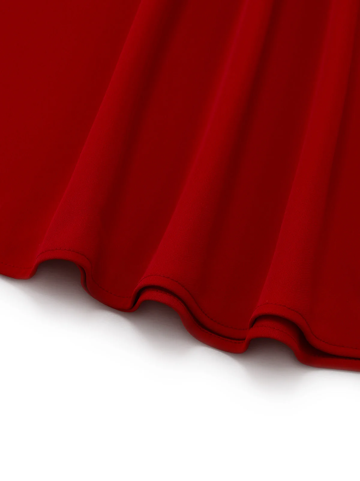 [Pre-Sale] Red 1950s Sailor Collar Belted Sleeveless A-Line Dress - Image 8