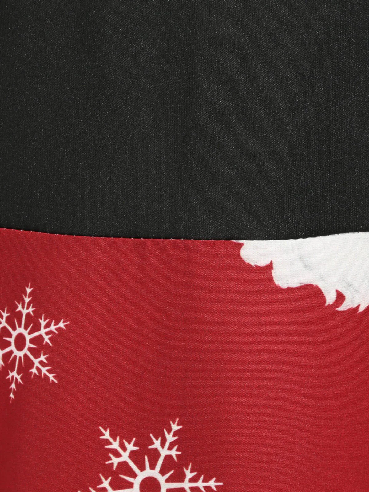 Red 1950s Santa Claus V-Neck Belt Dress - Image 4
