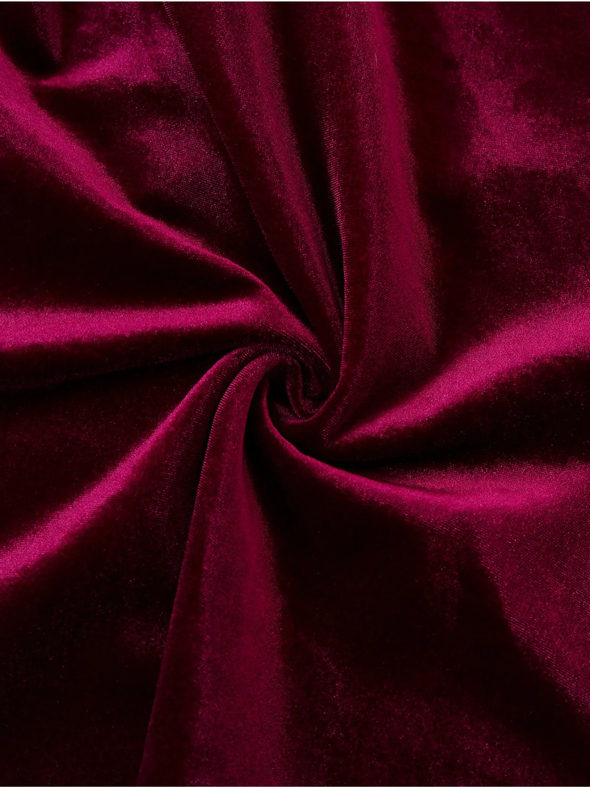 Red 1950s Velvet Ruffled Collar Lantern Sleeve Dress - Image 7