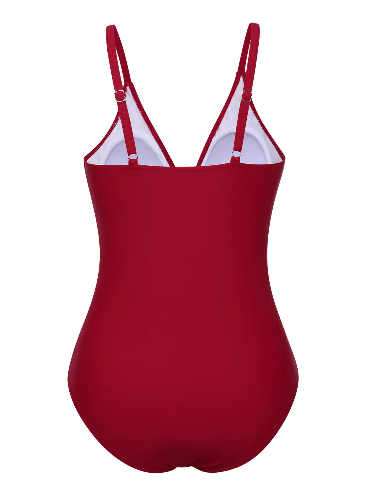 Red 1960s Polka Dot Patchwork Swimsuit - Image 3