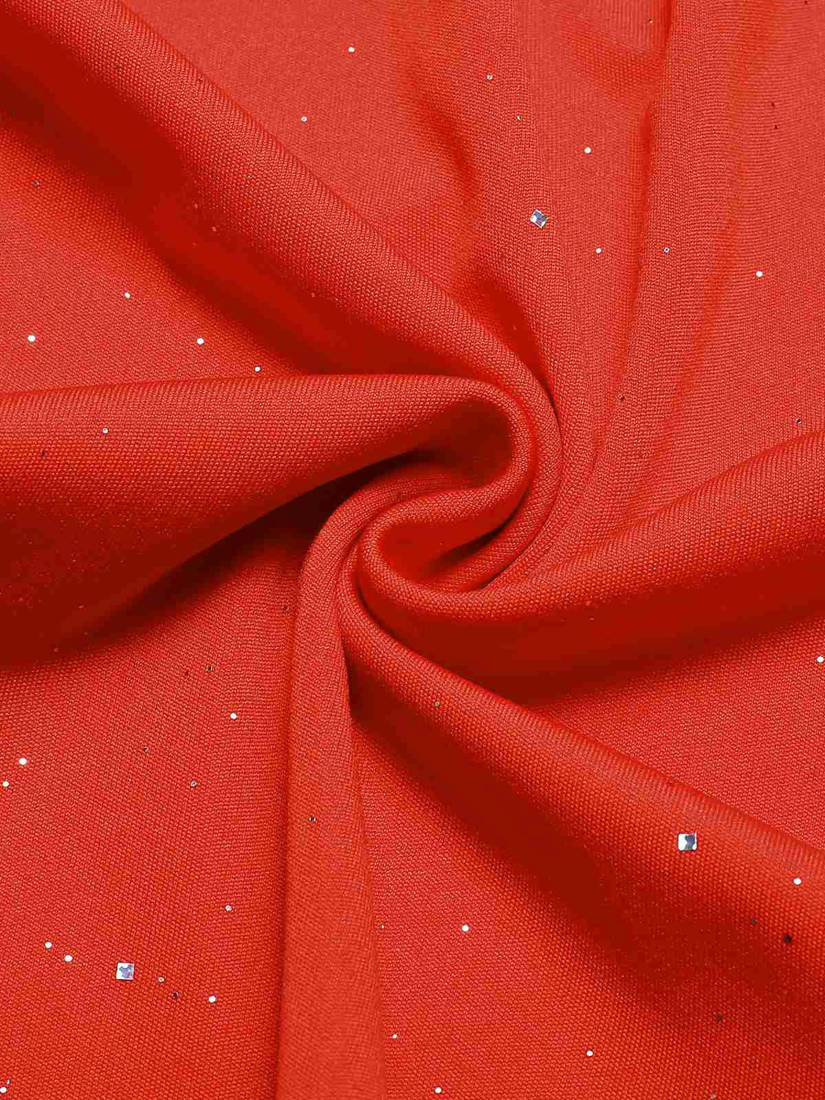 Red 1960s Ruffled Open Back Suspender Dress - Image 5