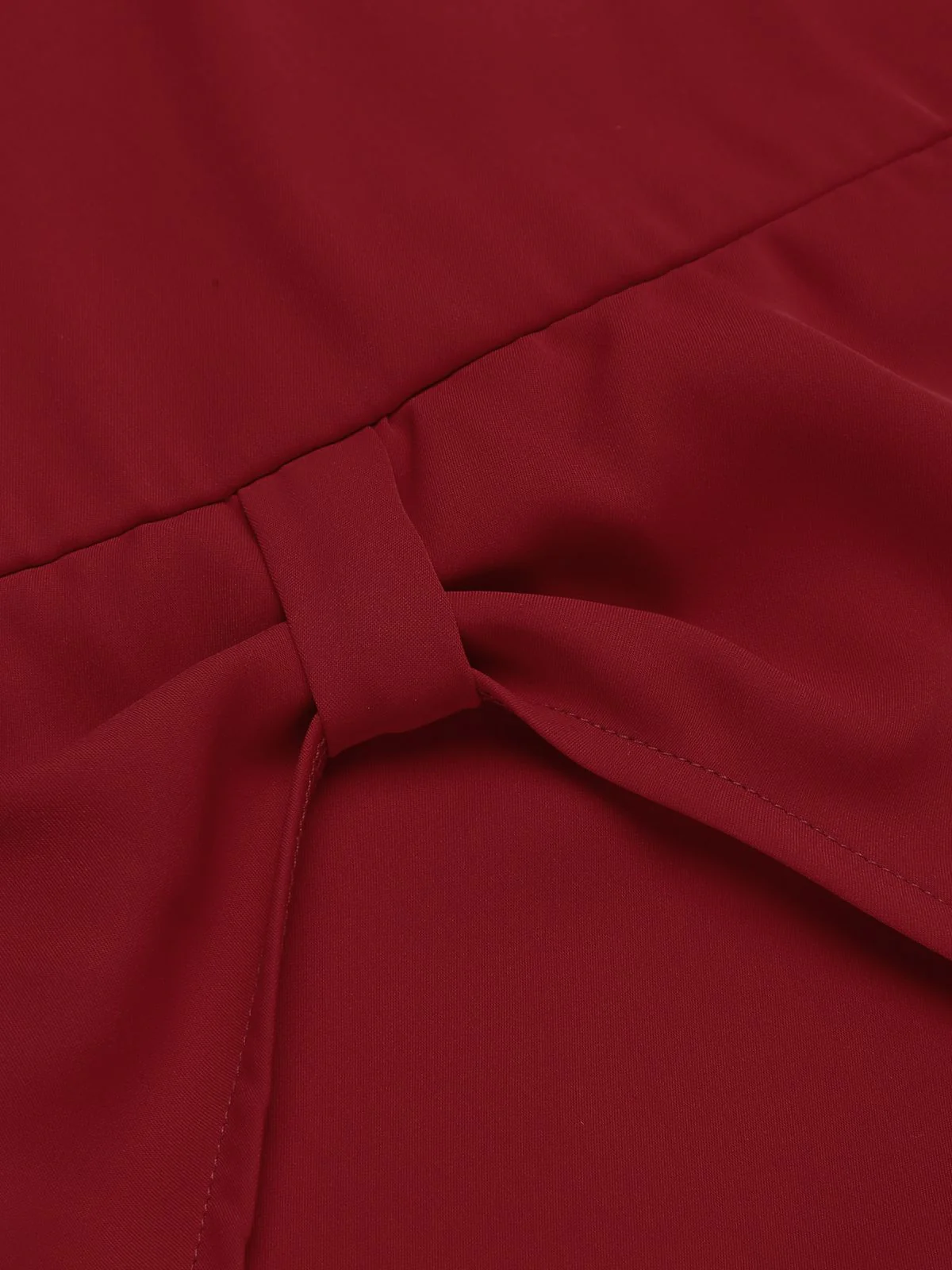 Red 1960s Solid Halter Bodycon Dress - Image 7