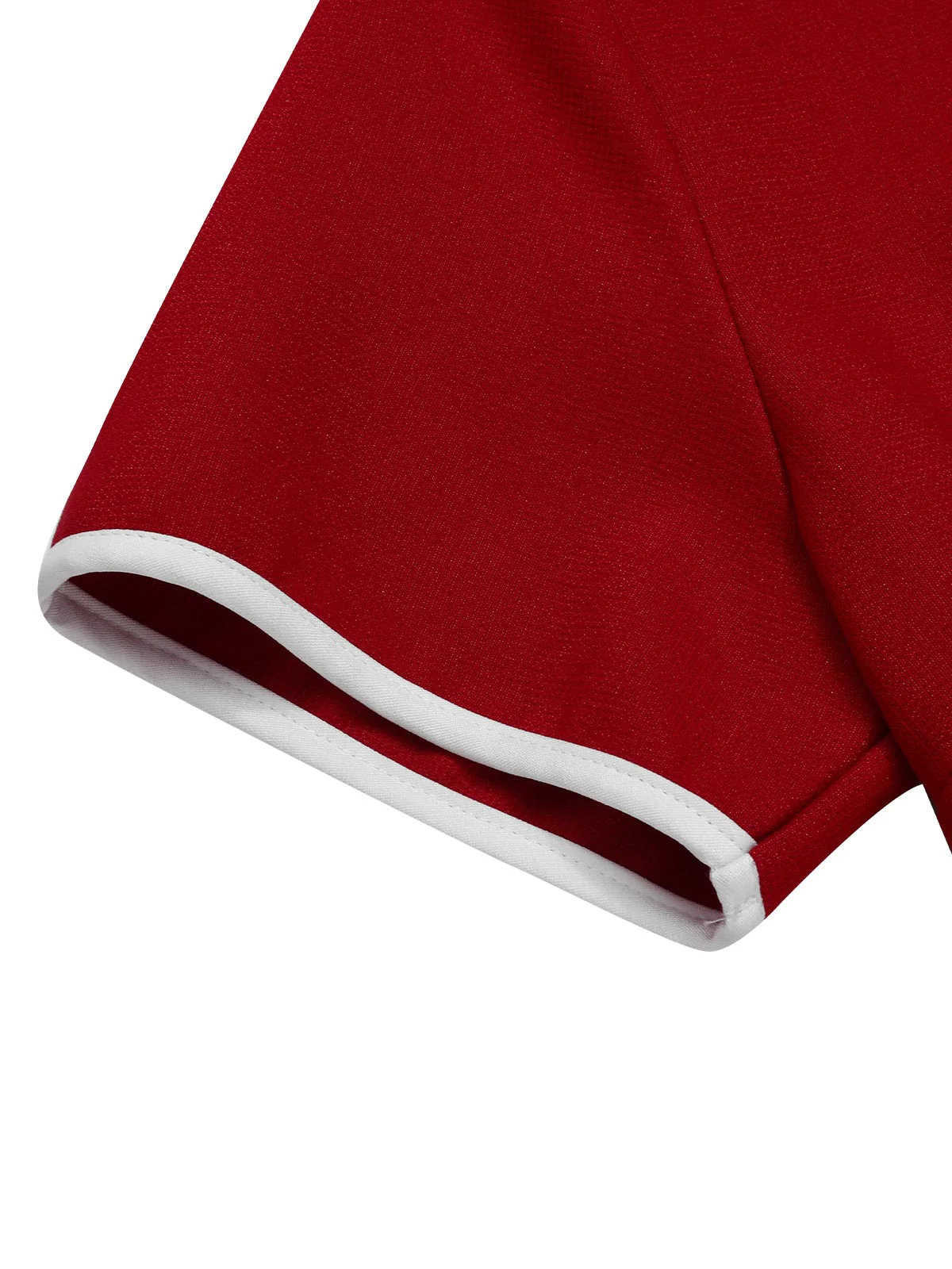 Red 1960s Solid Faux Pocket Dress - Image 5