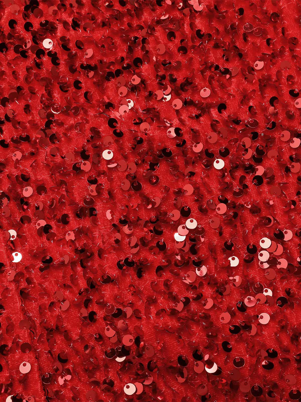 Red 1960s Strapless Sequined Dress - Image 10