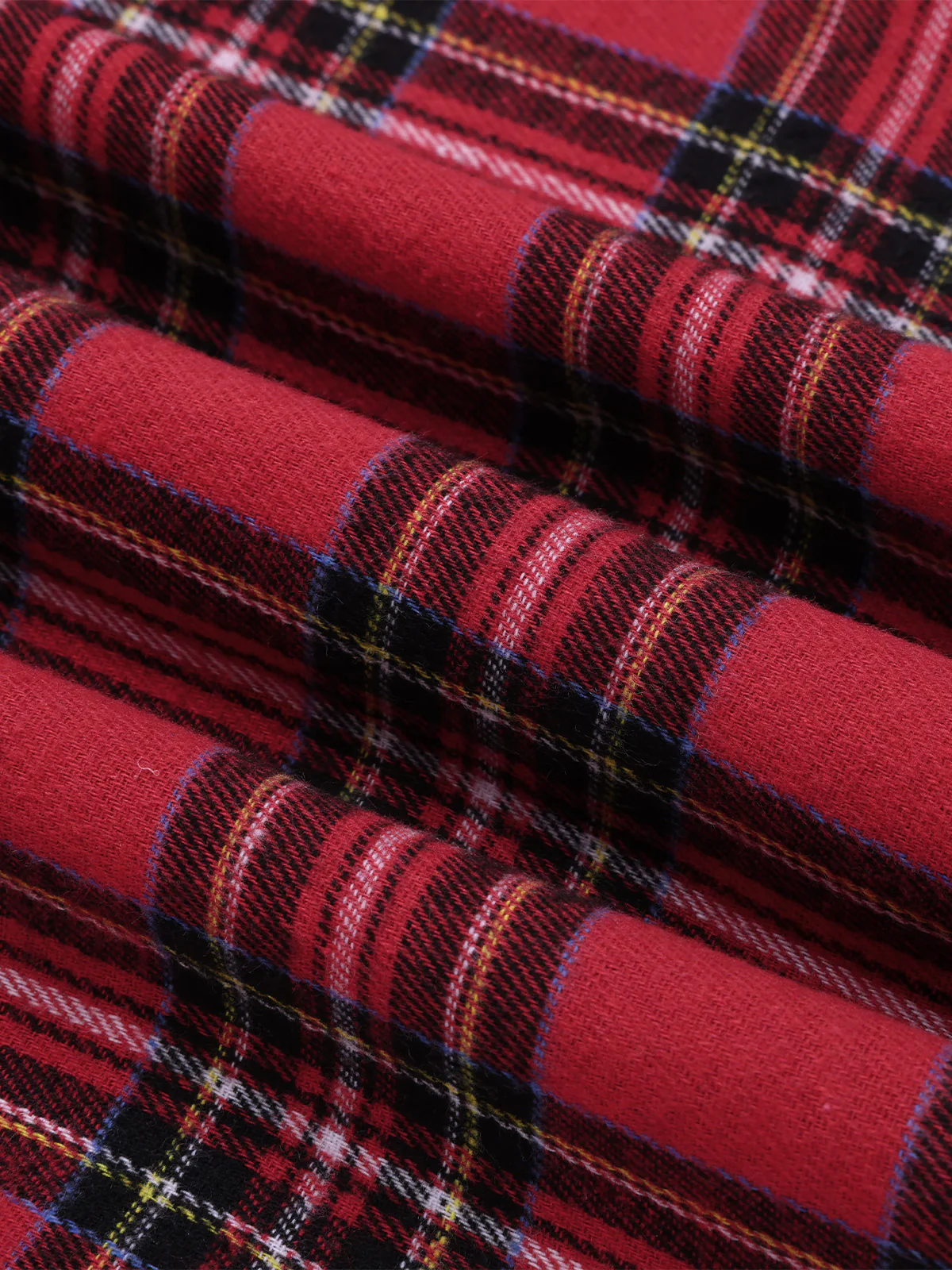 Red 1960s Tartan Plaids Suspender Dress - Image 4