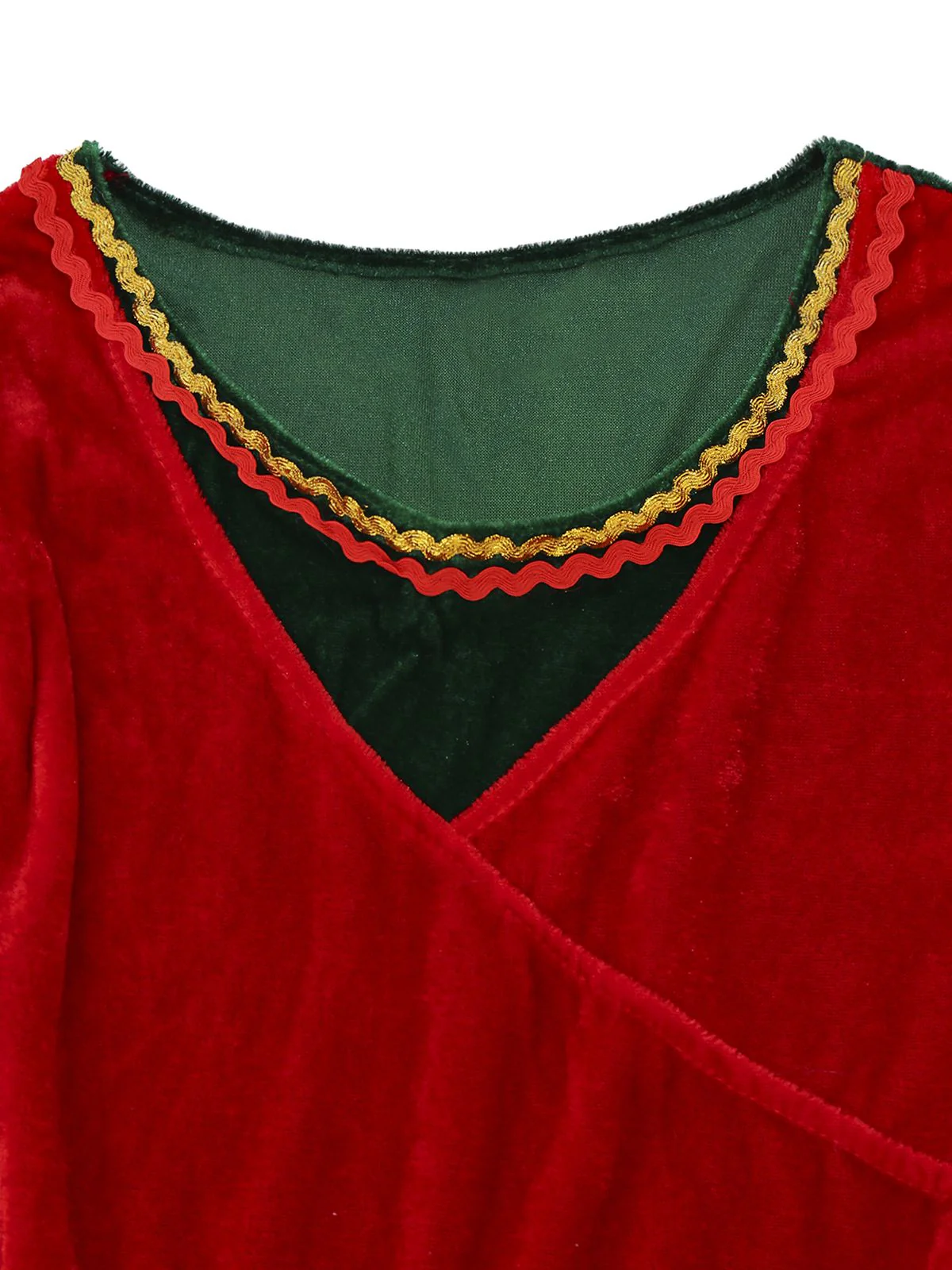 Red 1970s Christmas Elf Jovie Dress Set - Image 7