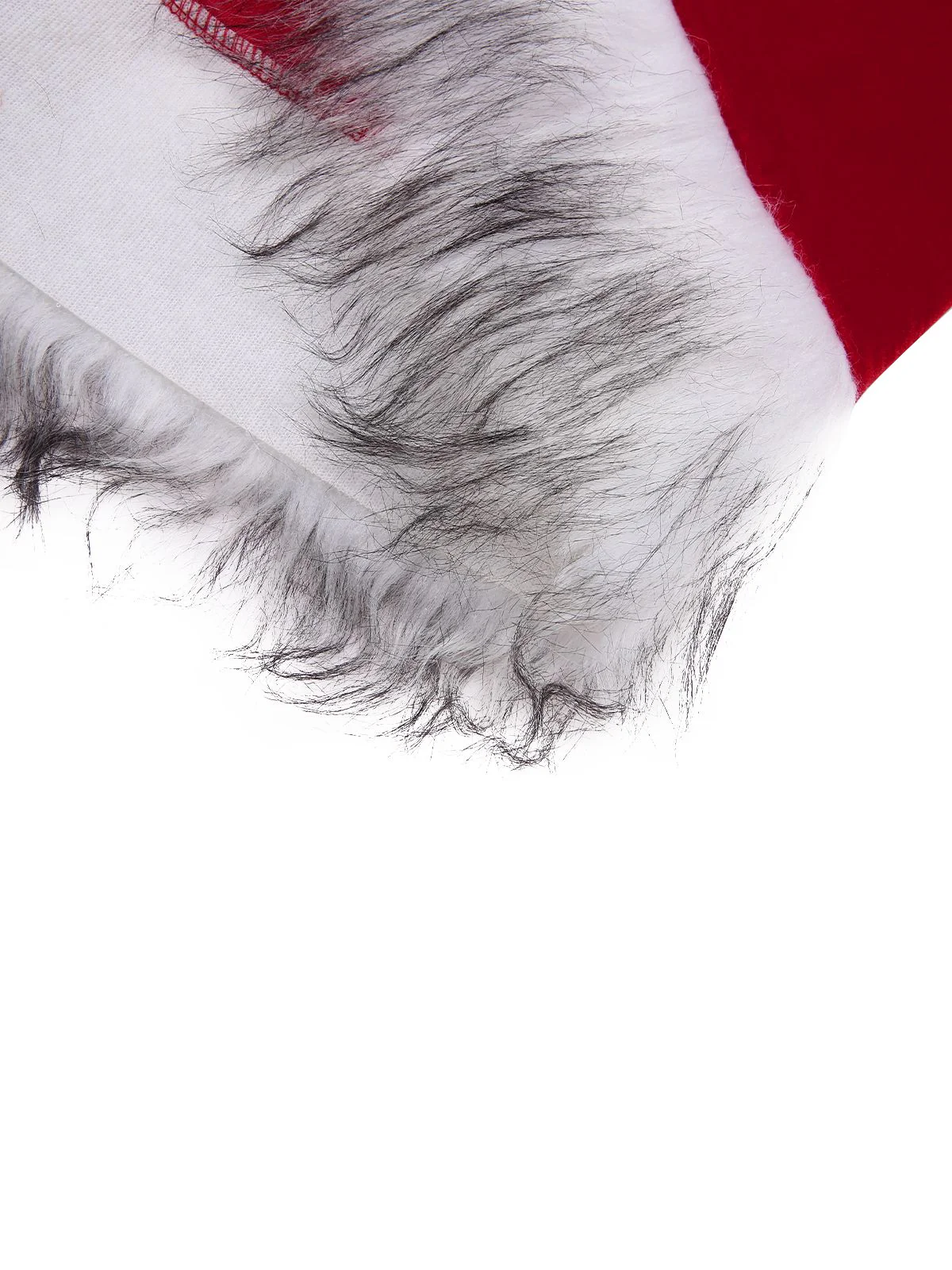 Red 1970s Christmas Fur Hooded Dress - Image 4