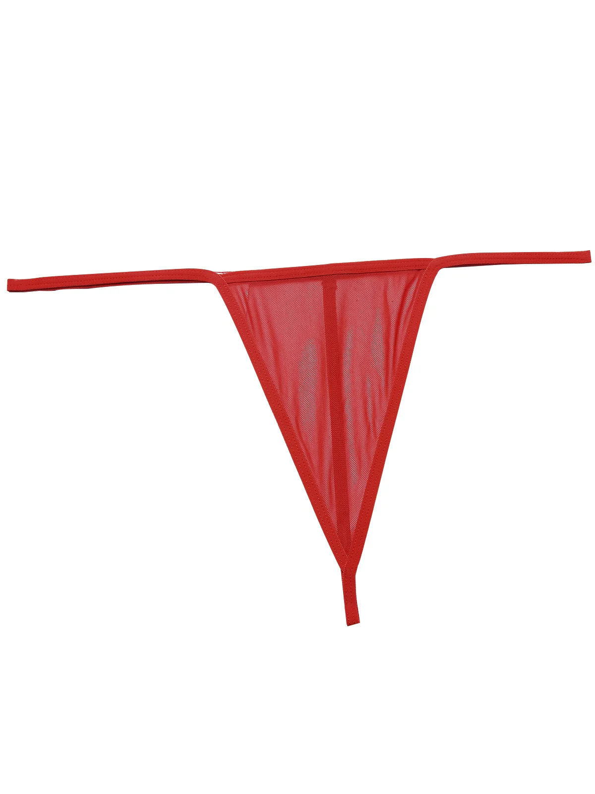 Red 1970s Sheer Lace-Up Nightgown - Image 4