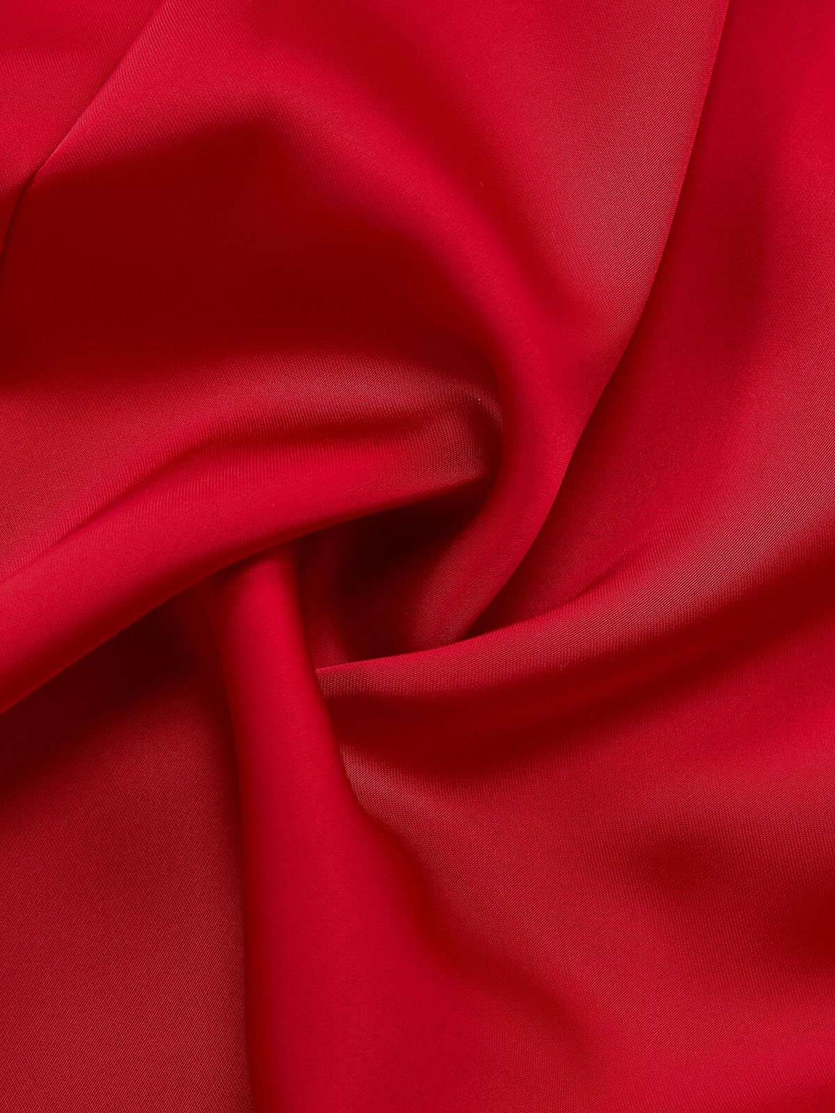 Red 1980s Bow Off-Shoulder Satin Side Slit Midi Dress - Image 5