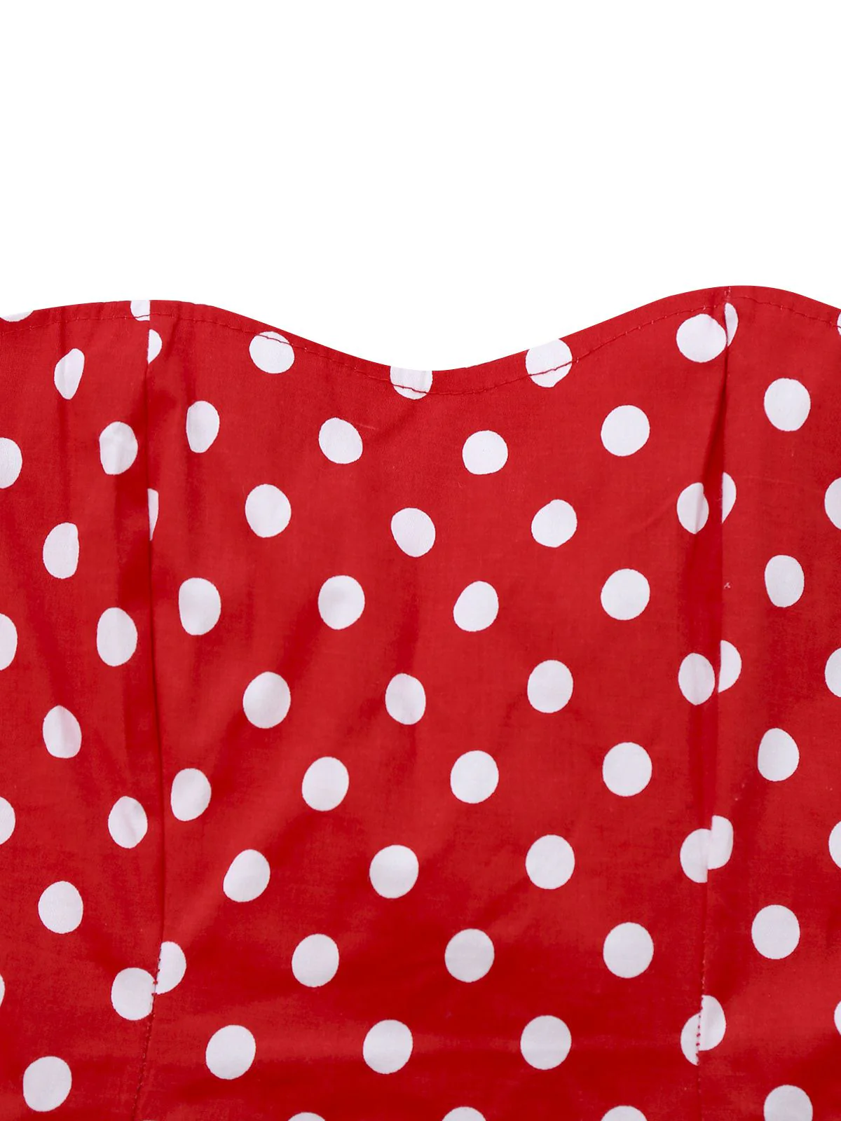 Red 1980s Polka Dot Dress & Mesh Skirt Set - Image 3