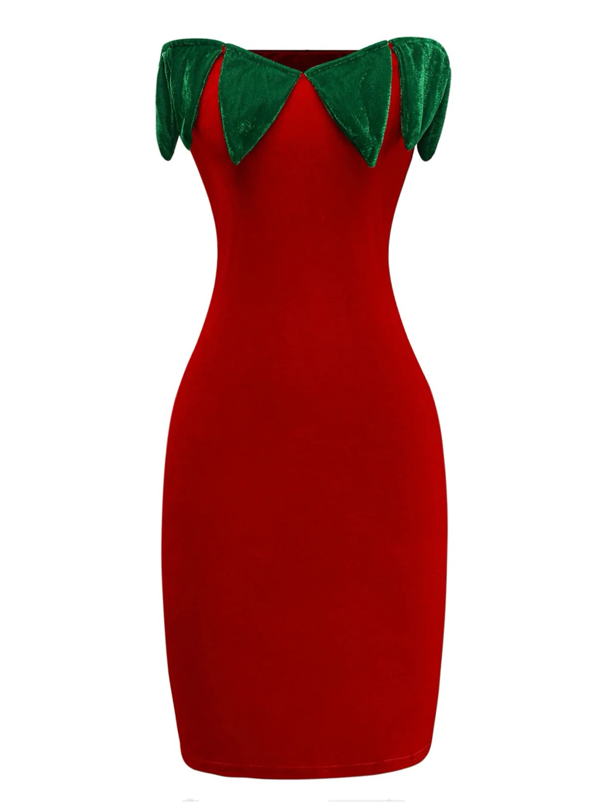 Red 1980s Strawberry Tube Mini Costume Dress - Image 4