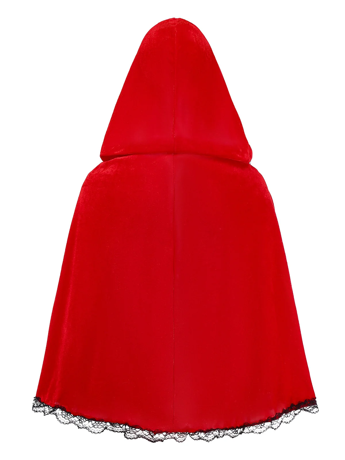 Red 1980s Velvet Lace Sequined Strapless Dress & Cape - Image 8