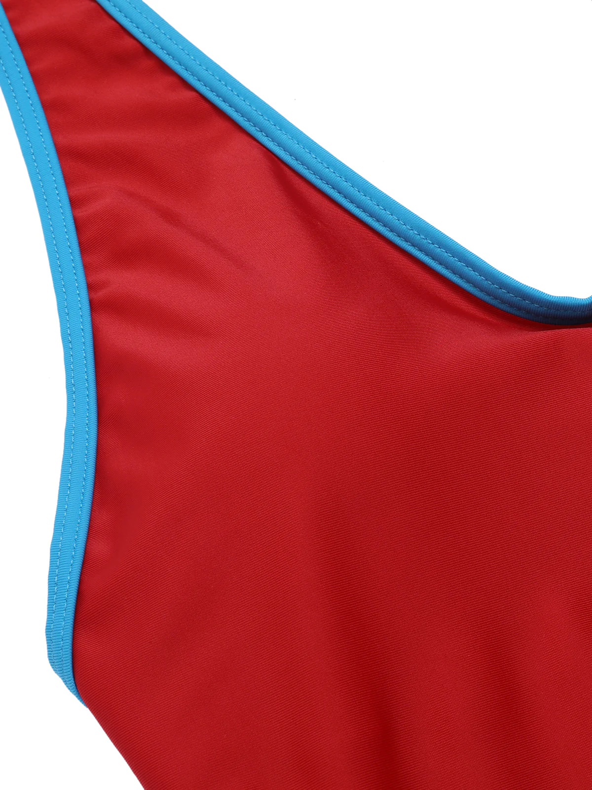 Red & Blue 1930s Solid Patchwork Swimsuit Set - Image 4