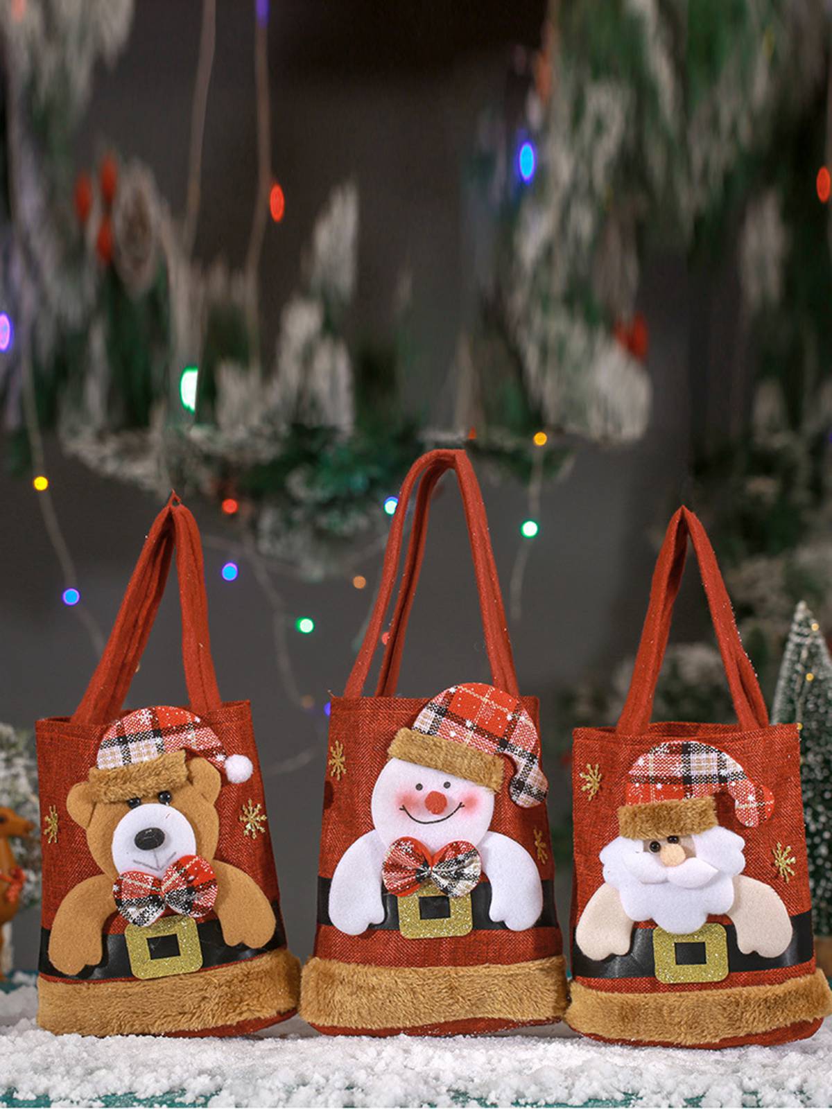 Red Christmas 3D Gift Candy Handbag - Image 10