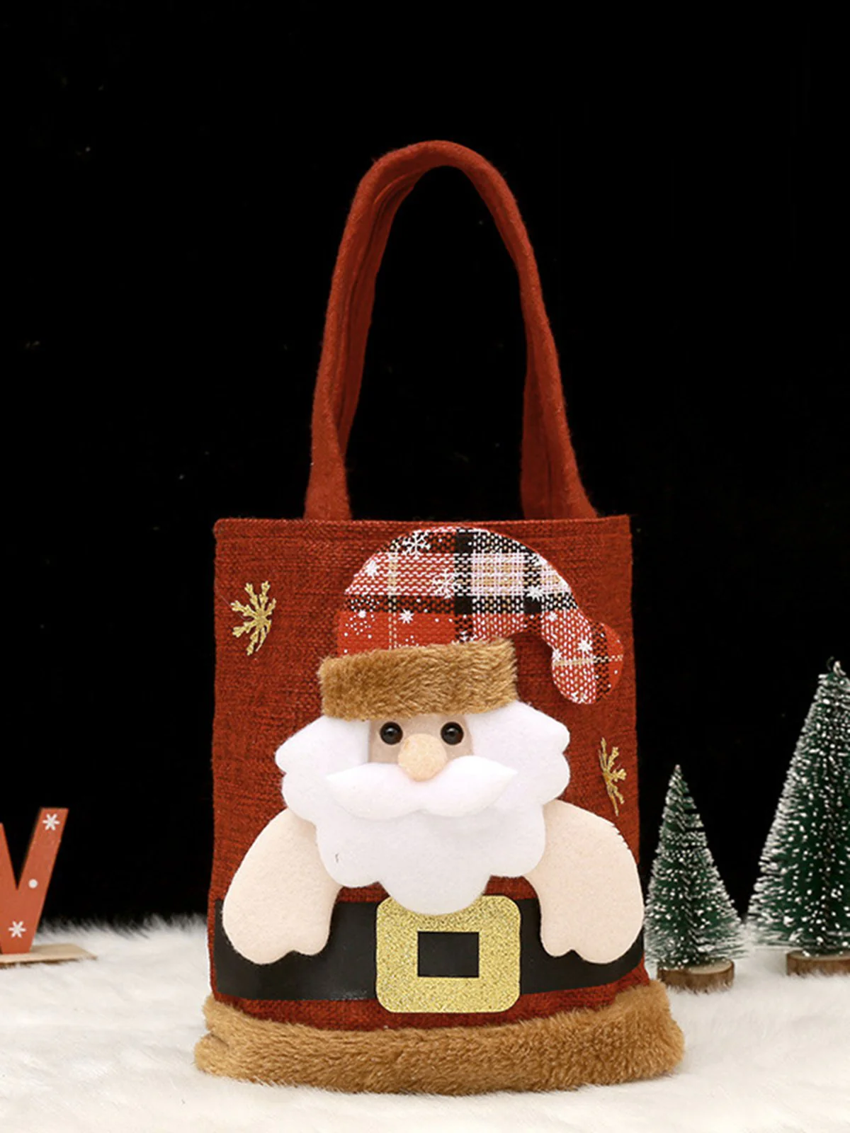 Red Christmas 3D Gift Candy Handbag - Image 11