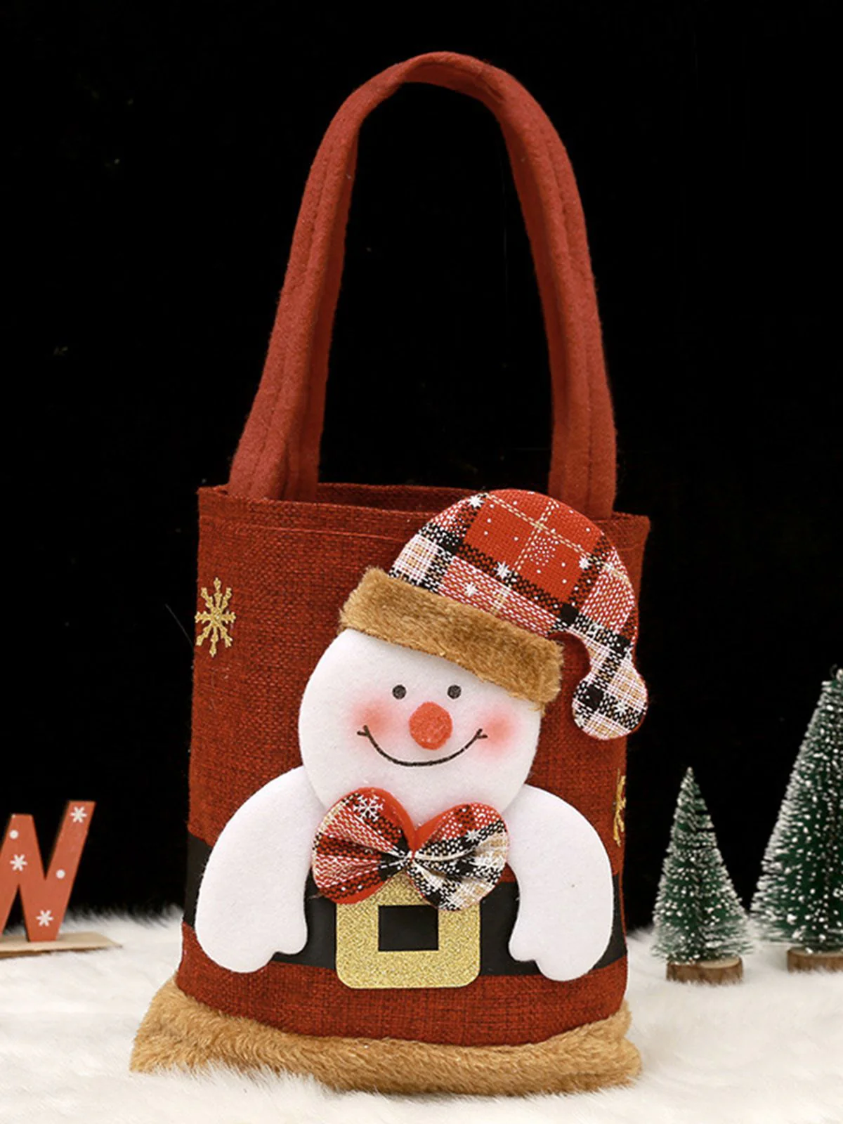 Red Christmas 3D Gift Candy Handbag - Image 13