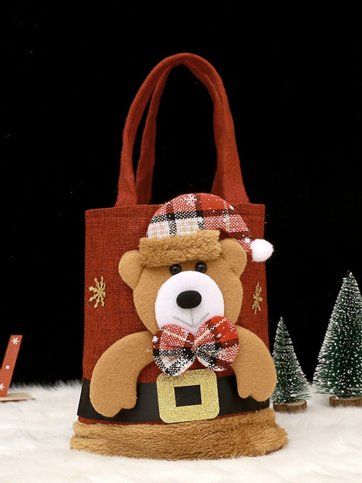 Red Christmas 3D Gift Candy Handbag - Image 14
