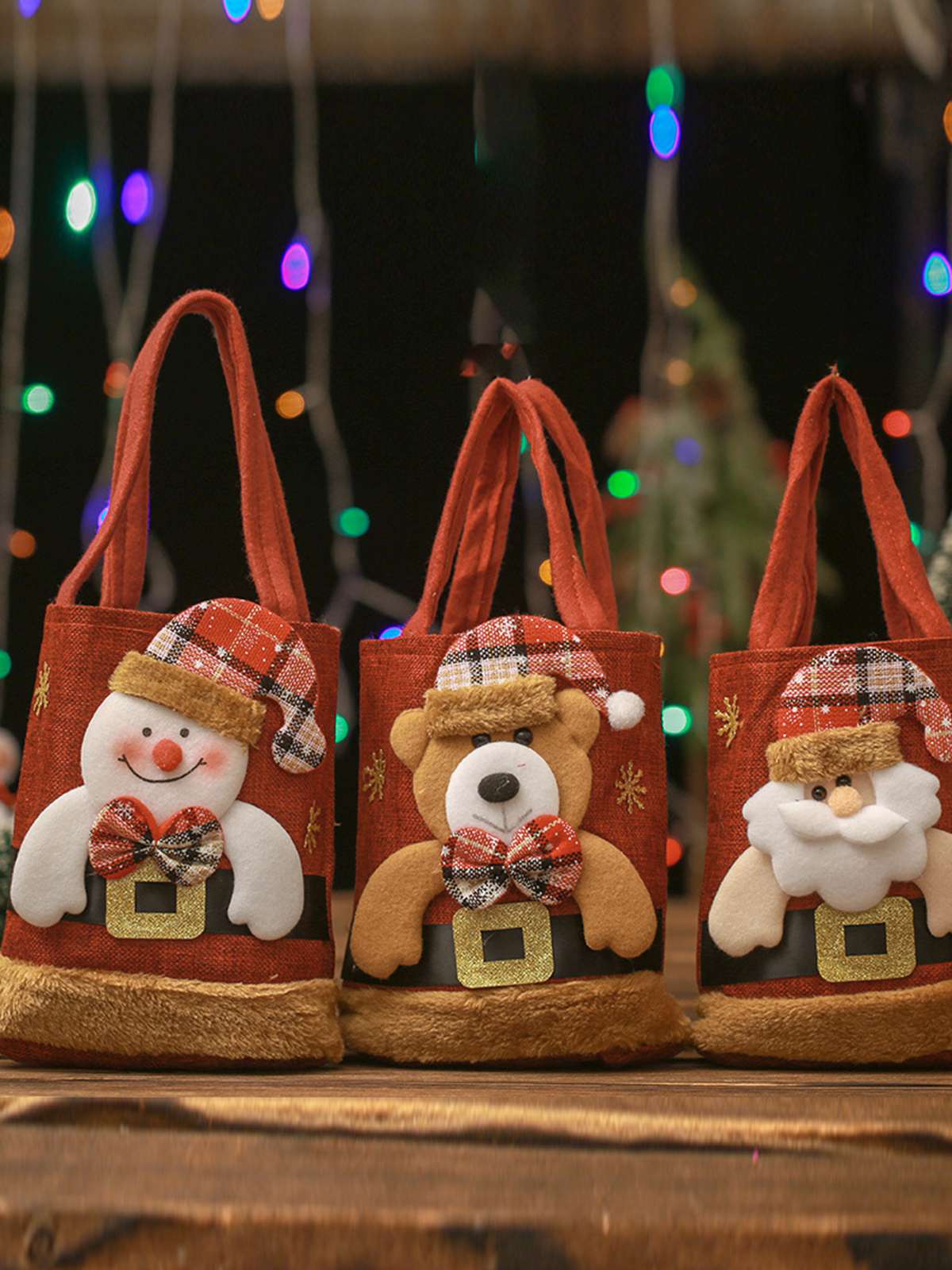 Red Christmas 3D Gift Candy Handbag - Image 9