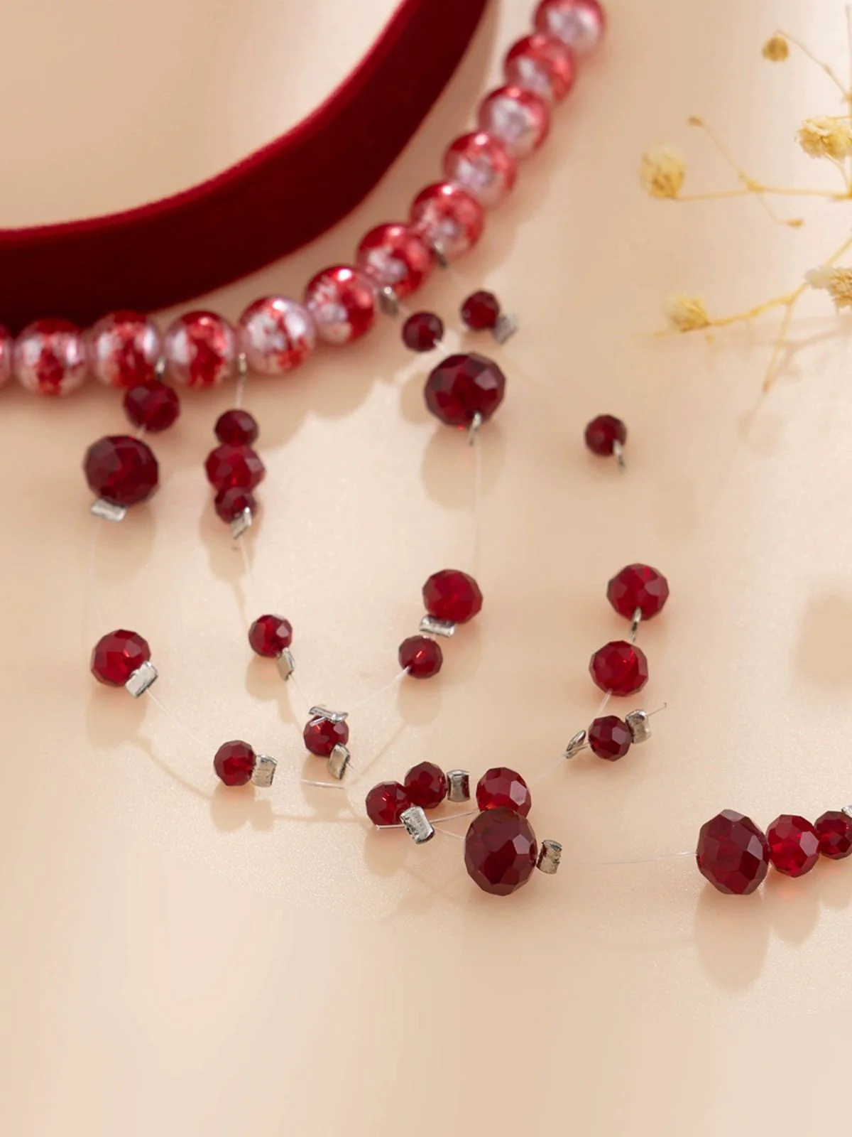 Red Gothic Vampire Velvet Choker Necklace - Image 6
