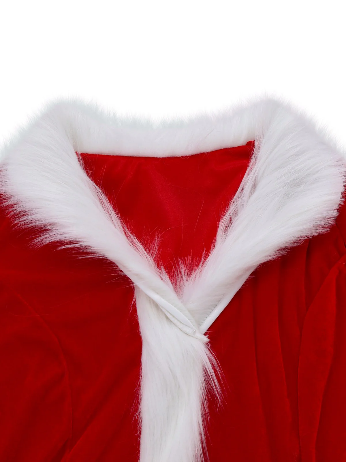 Red & Green 1940s Christmas Grinch Fur Trimmed Dress - Image 4