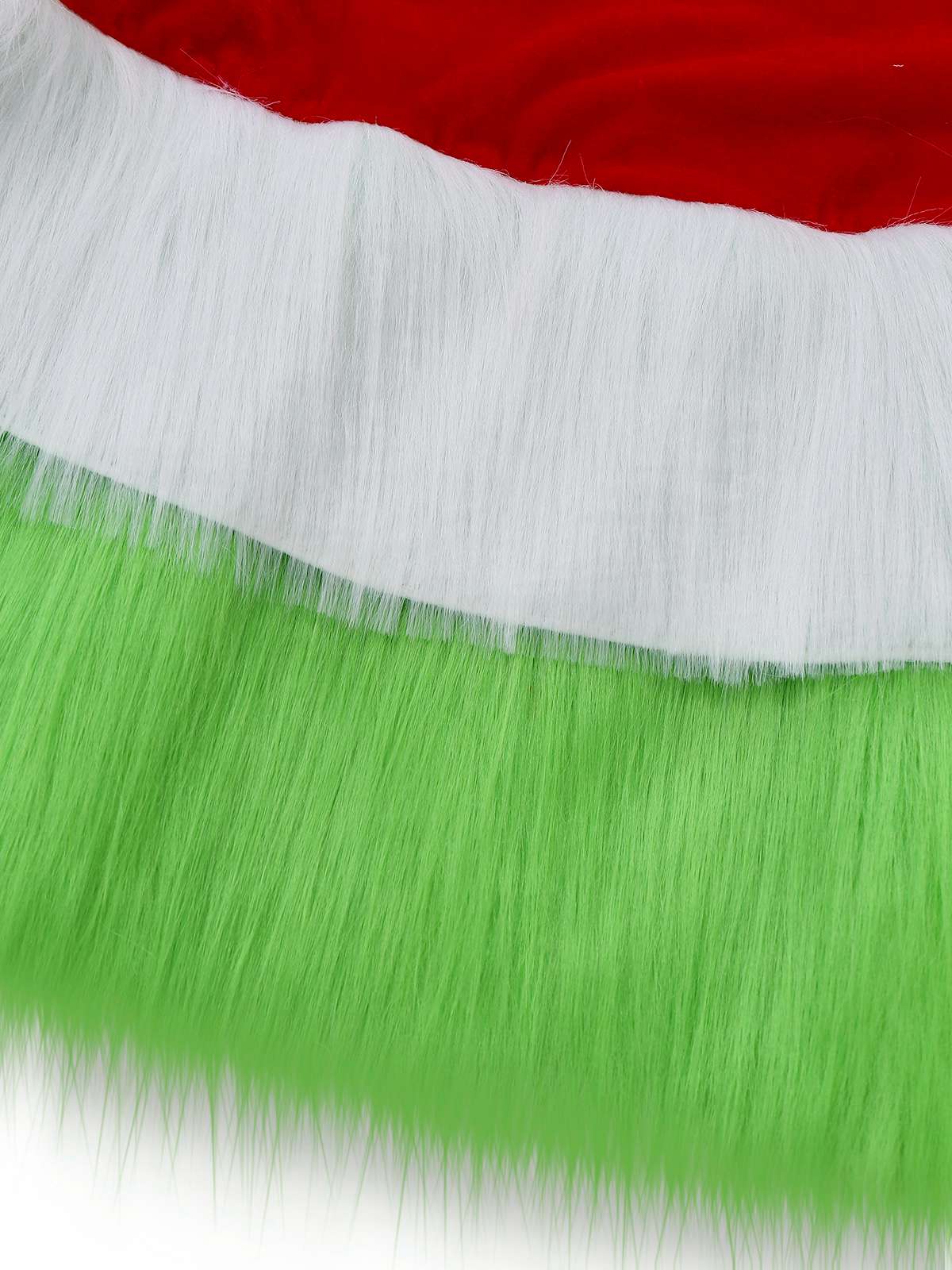 Red & Green 1940s Christmas Grinch Fur Trimmed Dress - Image 5