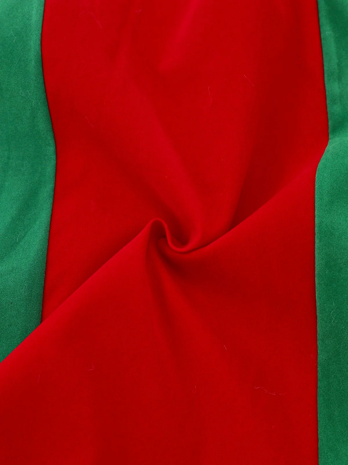 Red & Green 1960s Christmas Plush Trim Dress Set - Image 8